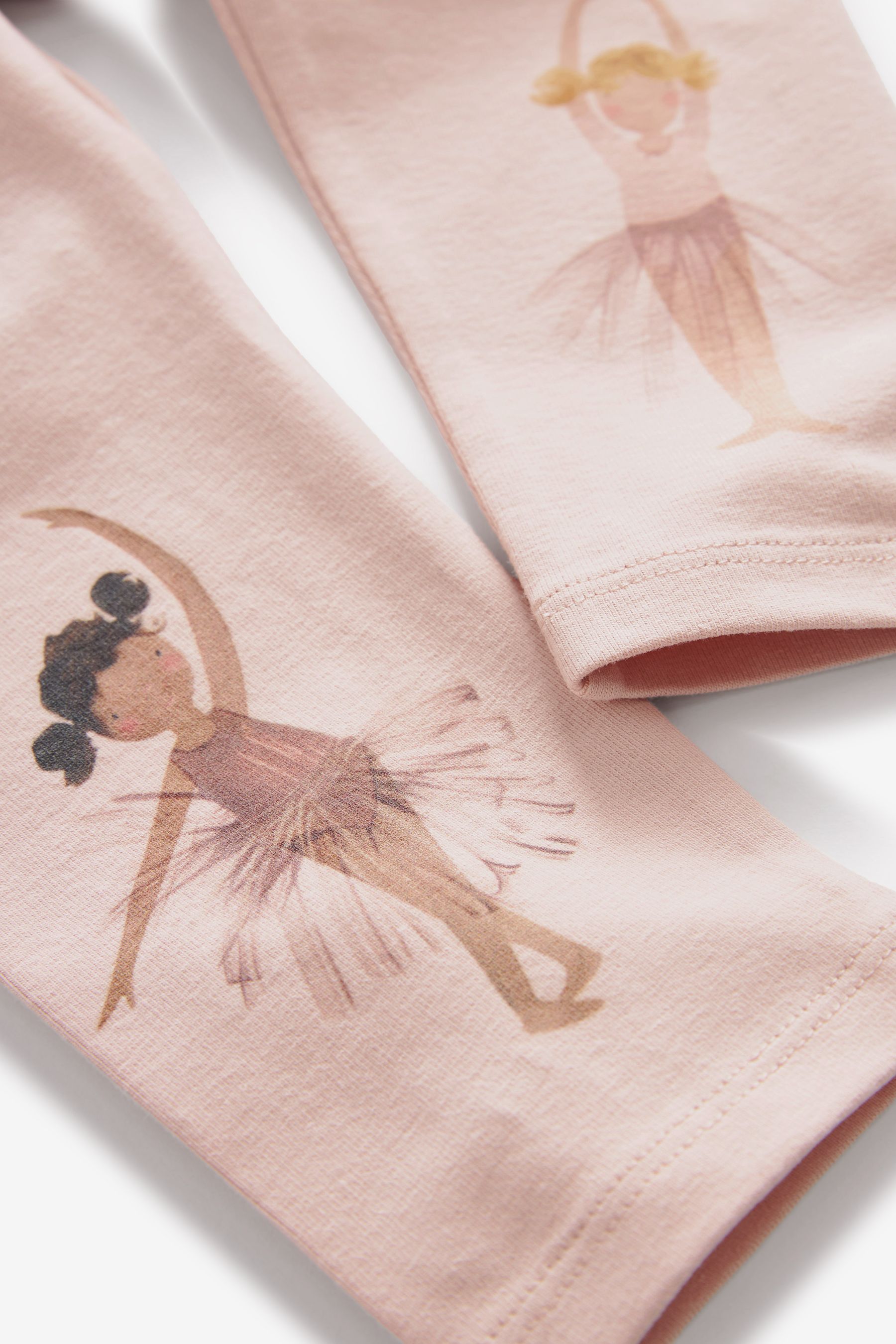 Pink Ballerina Embroidered Leggings (3mths-7yrs)