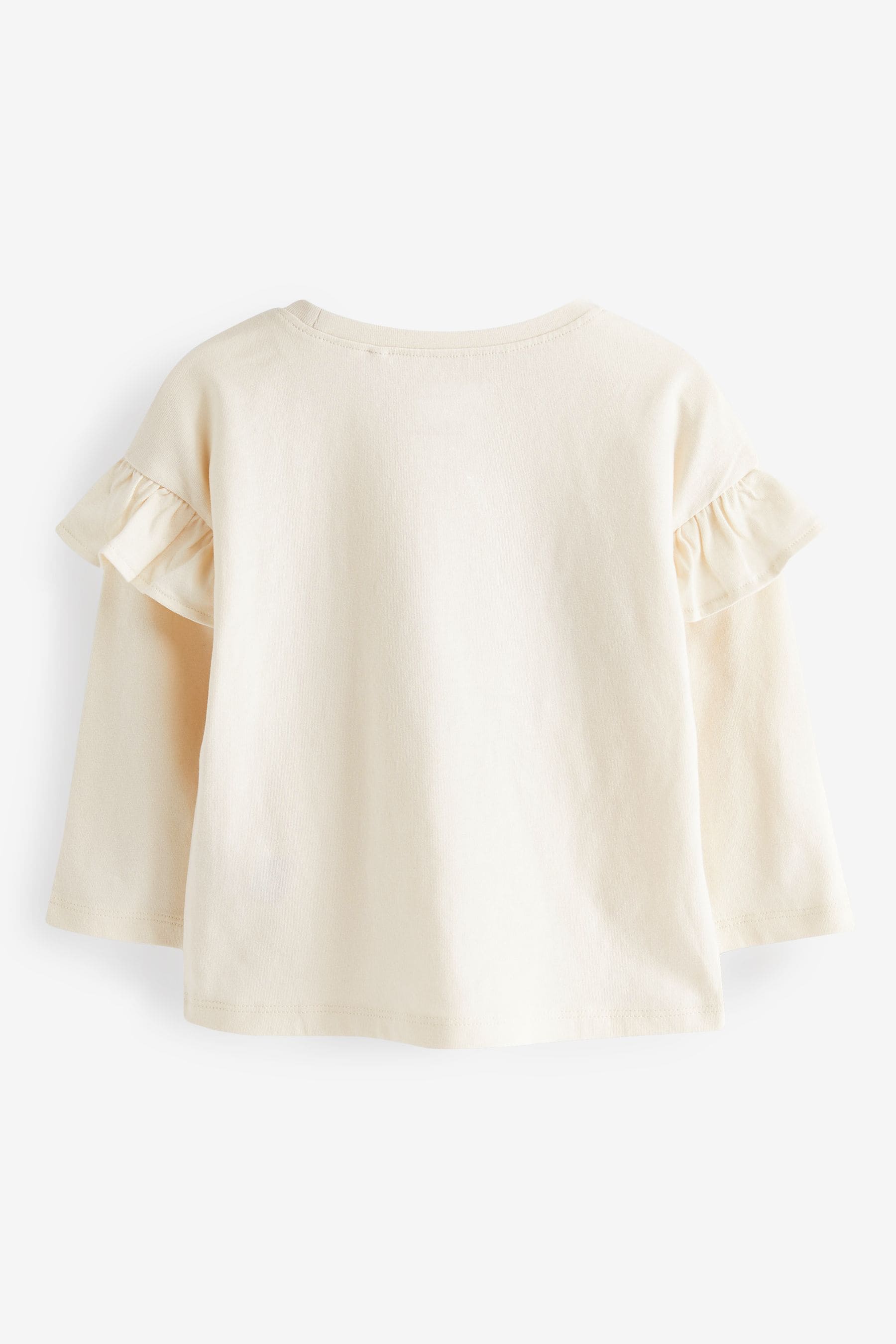 Cream Ballerina Ballet Long Sleeve Frill Top (3mths-7yrs)