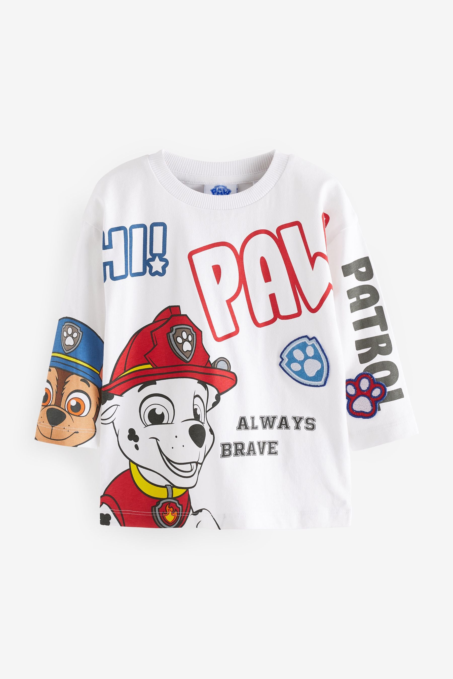 Ecru White PAW Patrol Long Sleeve T-Shirt (9mths-8yrs)