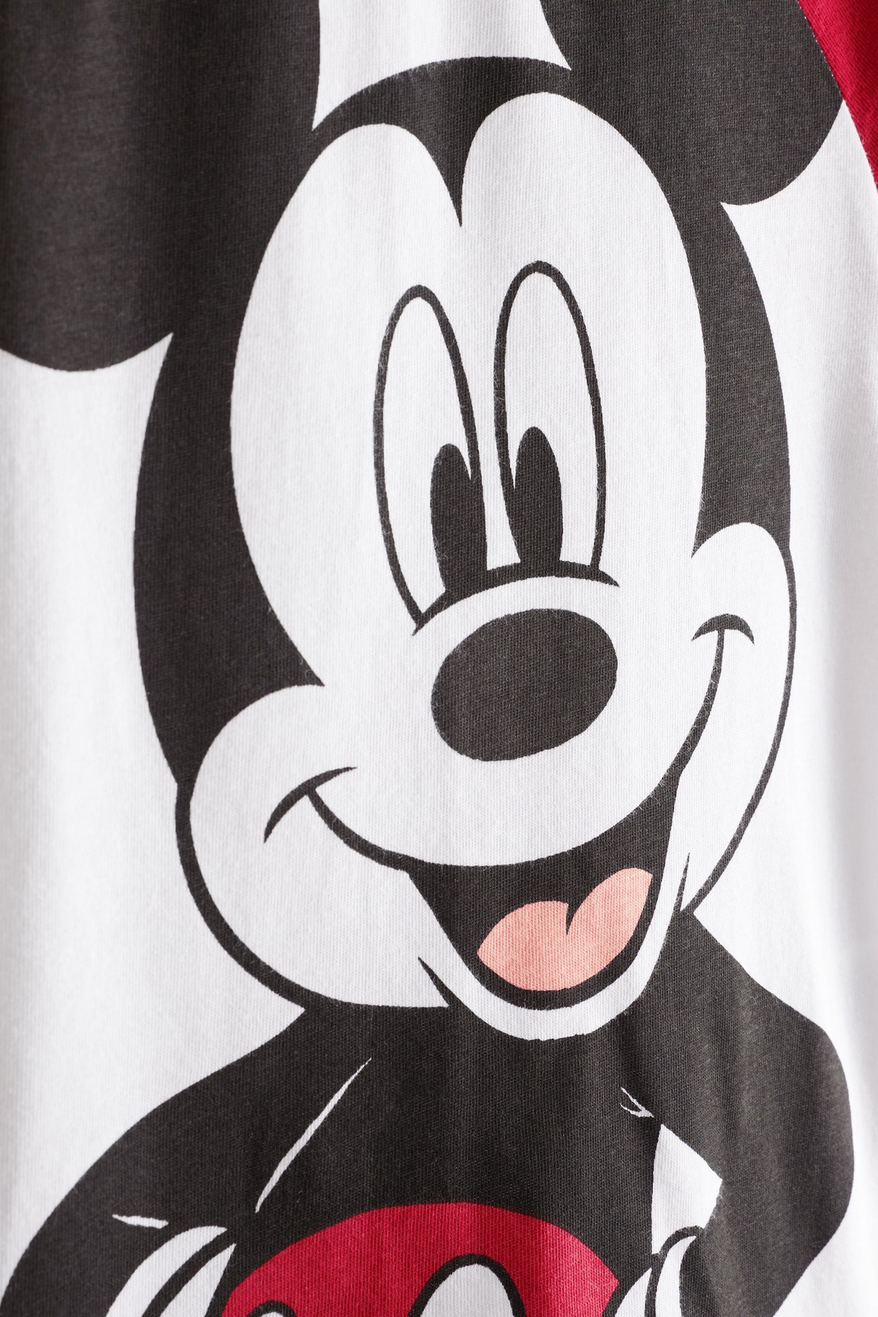 White/Black Oversized Mickey Mouse Colourblock Long Sleeve T-Shirt (3mths-8yrs)