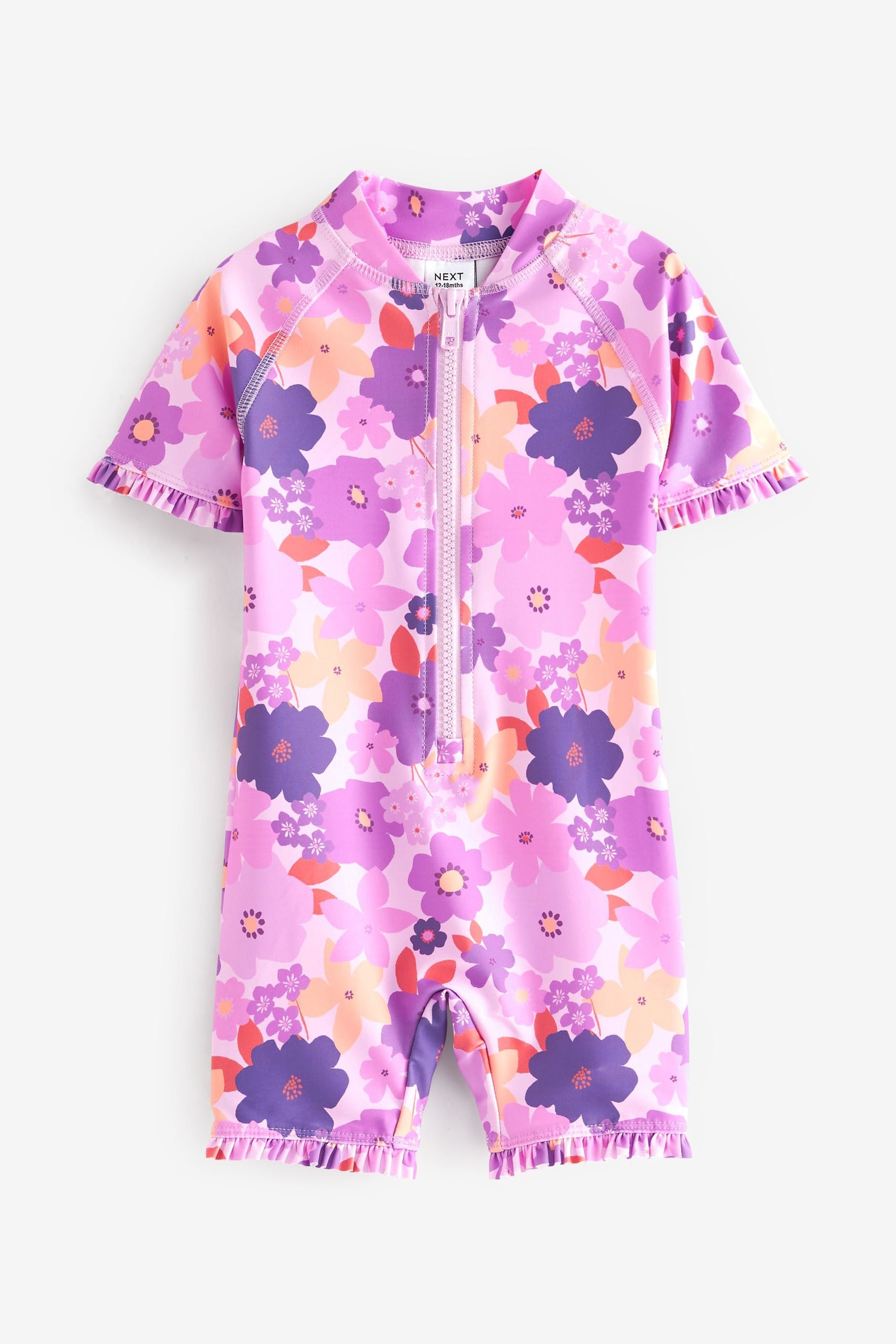 Lilac Purple Floral Sunsafe Swimsuit (3mths-7yrs)