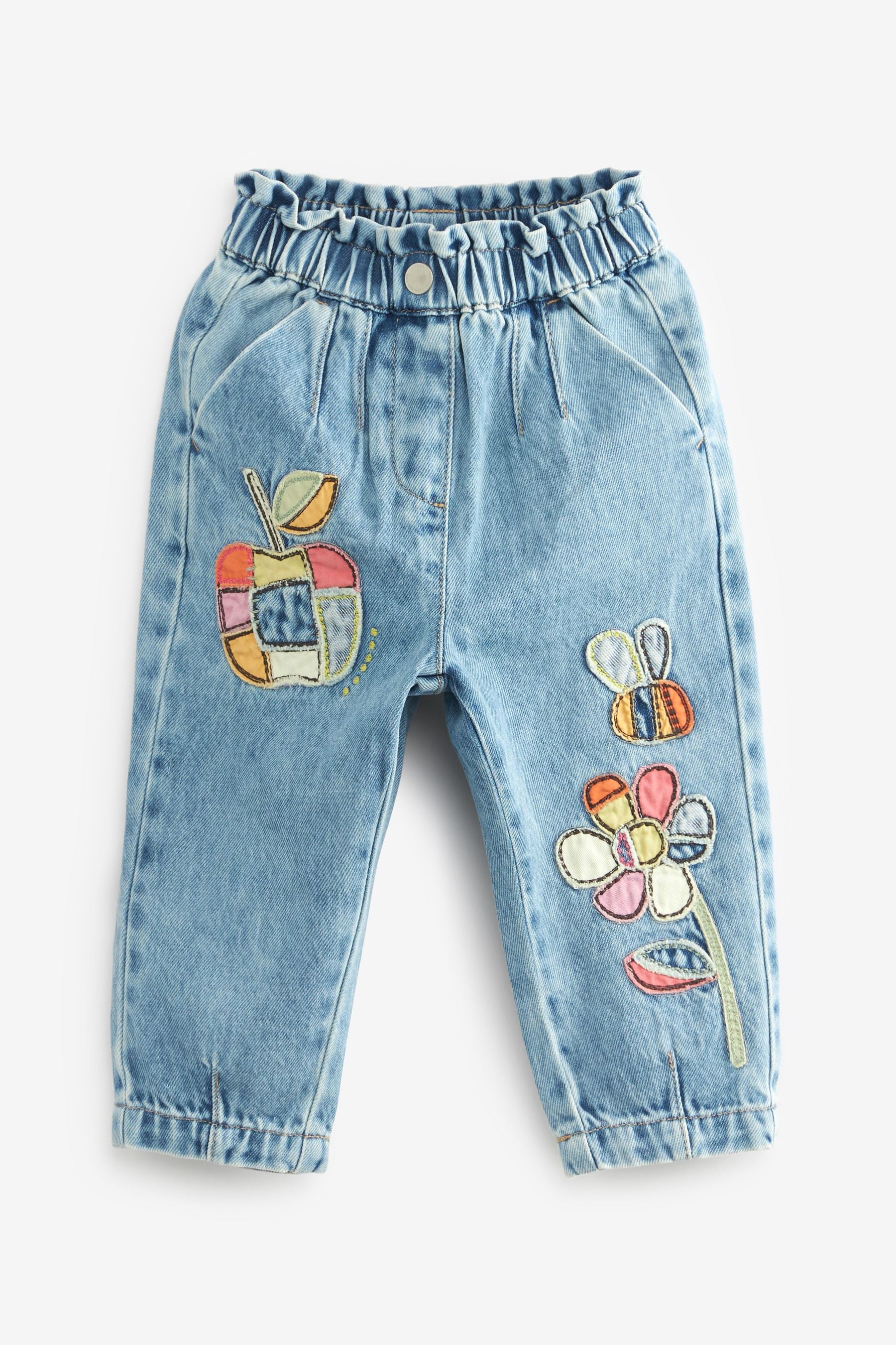 Blue Denim Paperbag Jeans (3mths-7yrs)