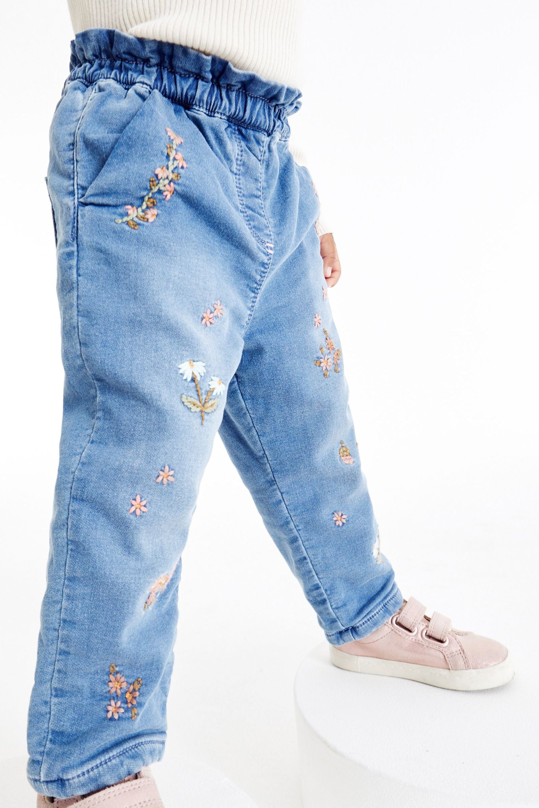 Denim Blue Lined Jogger Jeans (3mths-7yrs)