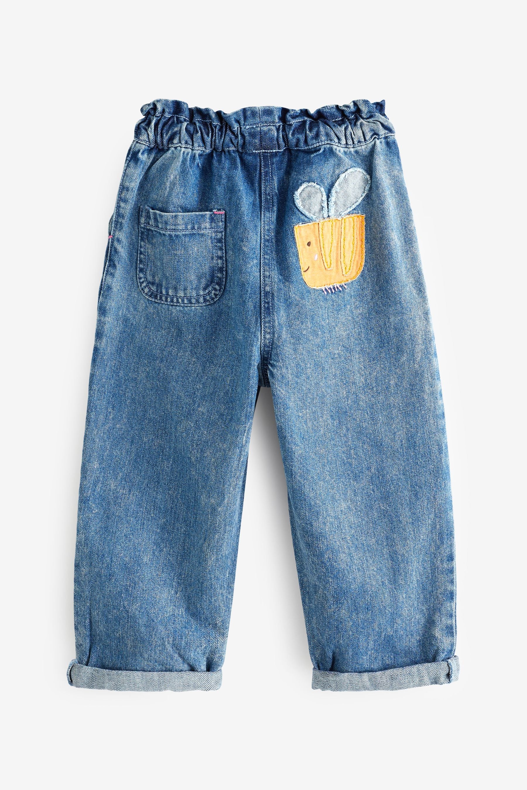 Dark Blue Paperbag Jeans (3mths-7yrs)