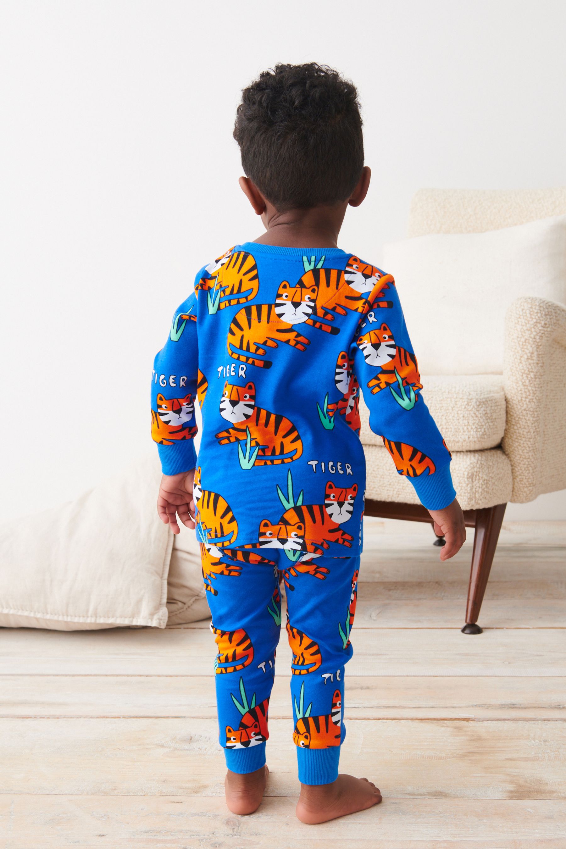 Red/ Blue Wild Animals Snuggle Pyjamas 3 Pack (9mths-12yrs)