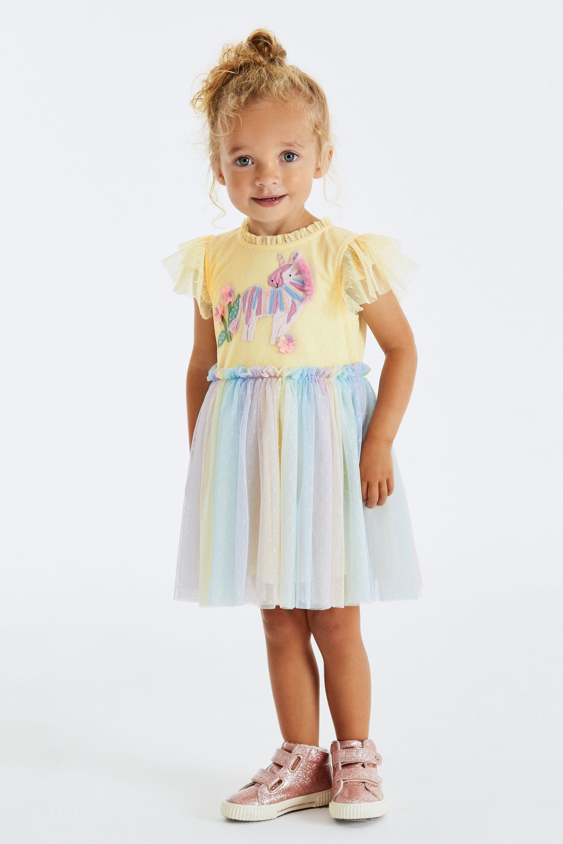 Yellow Unicorn Party Tutu Dress (3mths-7yrs)