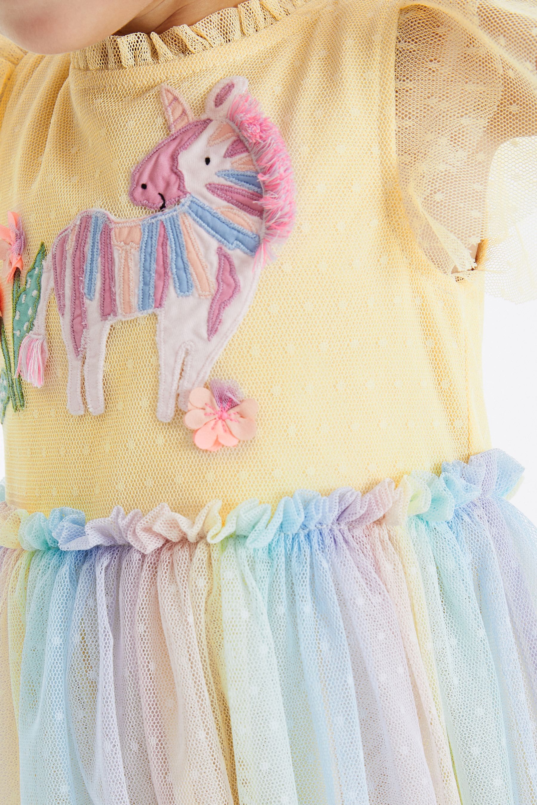 Yellow Unicorn Party Tutu Dress (3mths-7yrs)