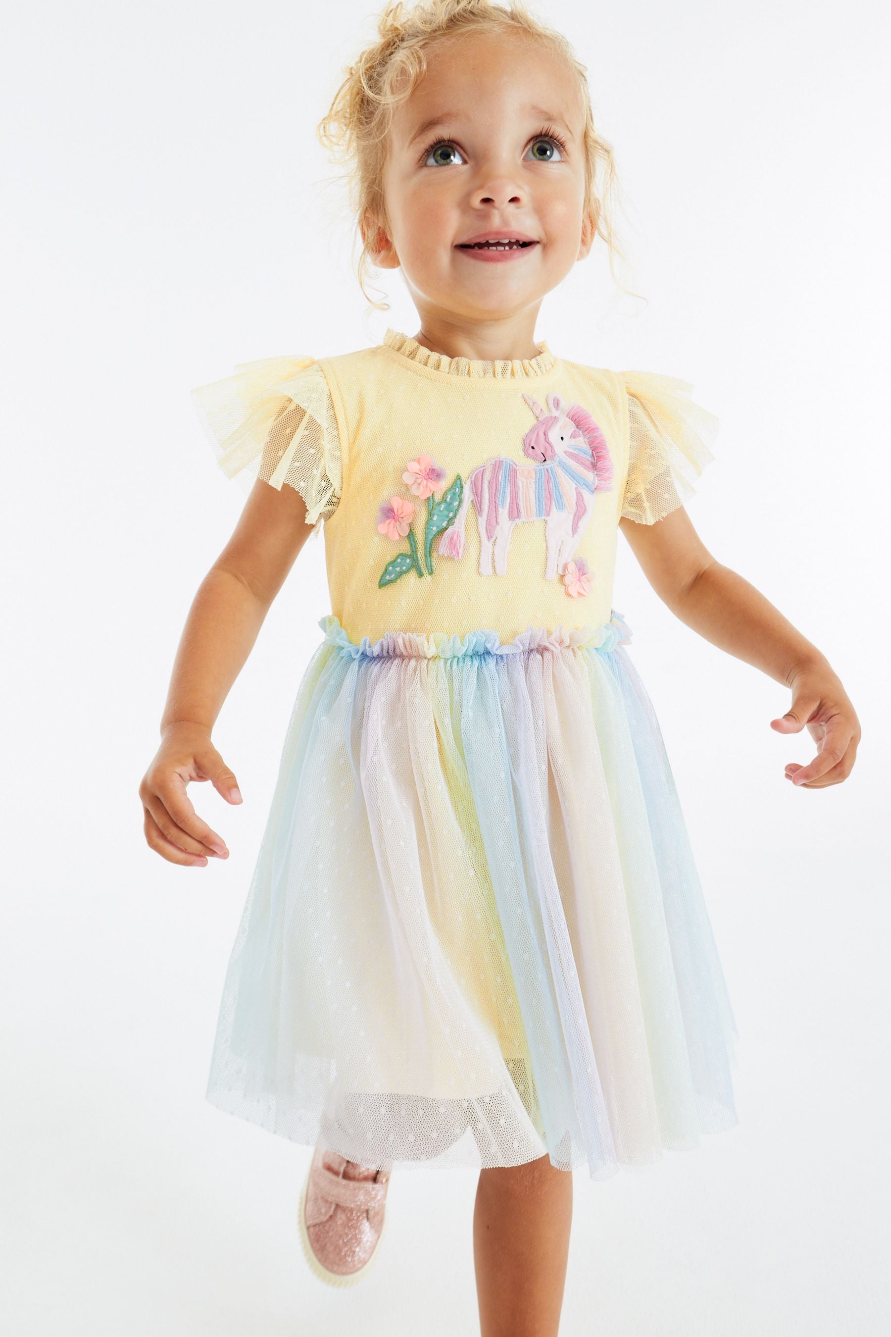 Yellow Unicorn Party Tutu Dress (3mths-7yrs)