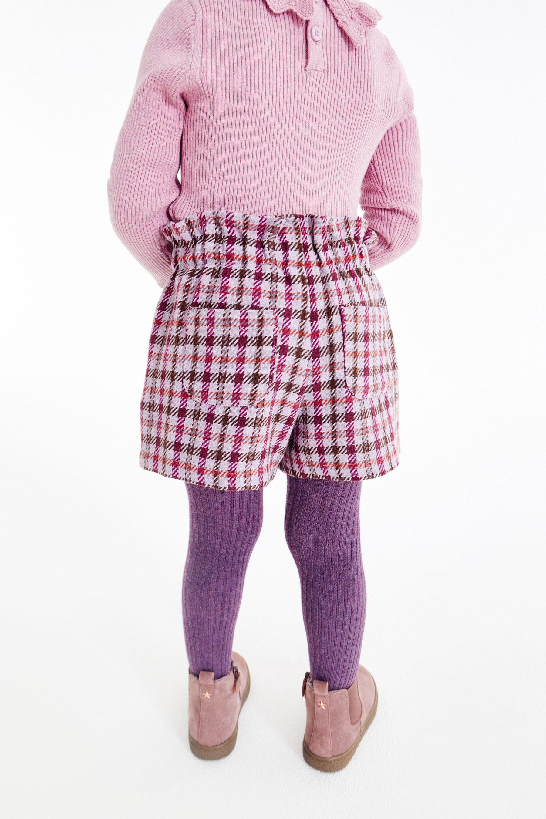 Berry Red Check Short & Tight Set (3mths-7yrs)