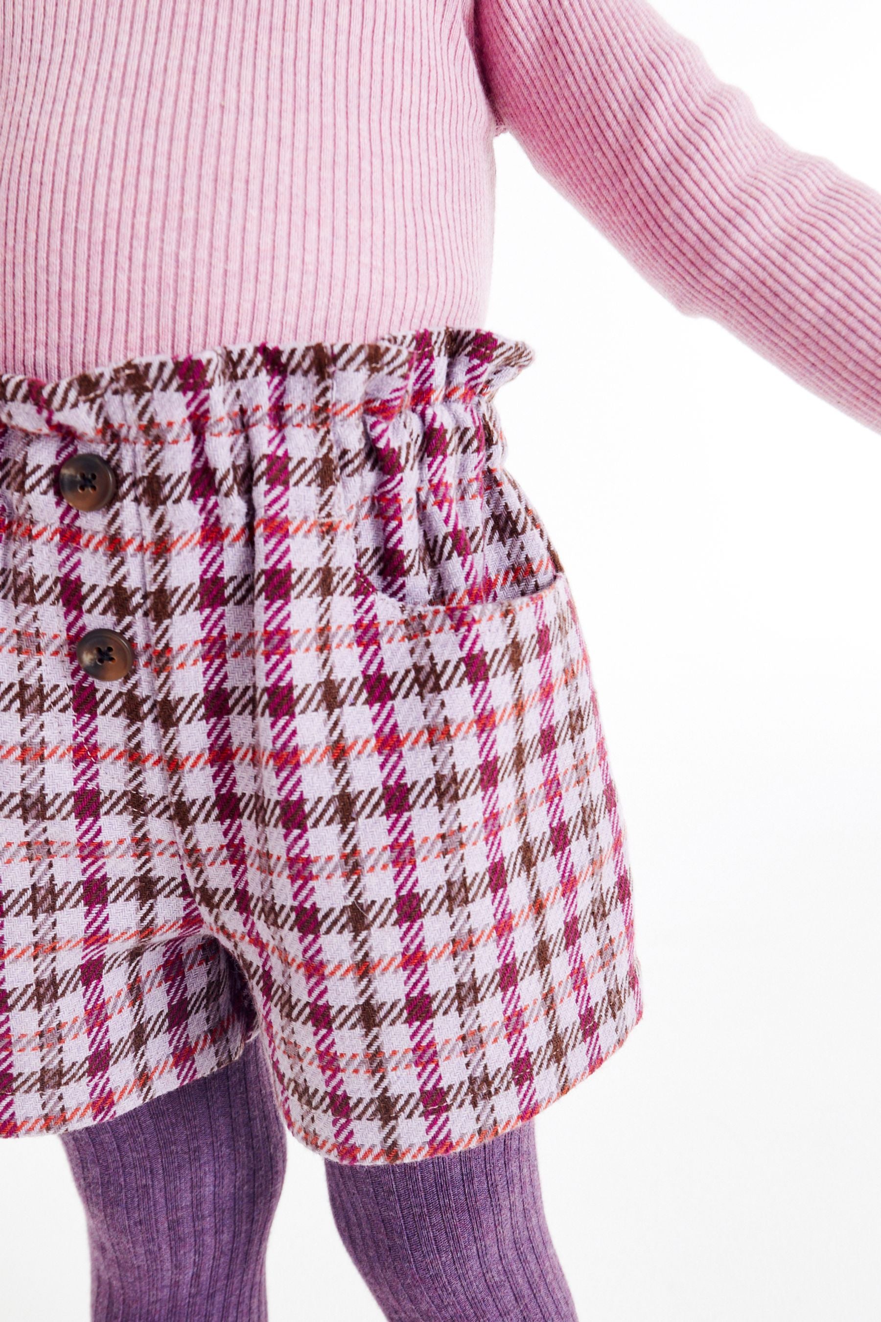 Berry Red Check Short & Tight Set (3mths-7yrs)