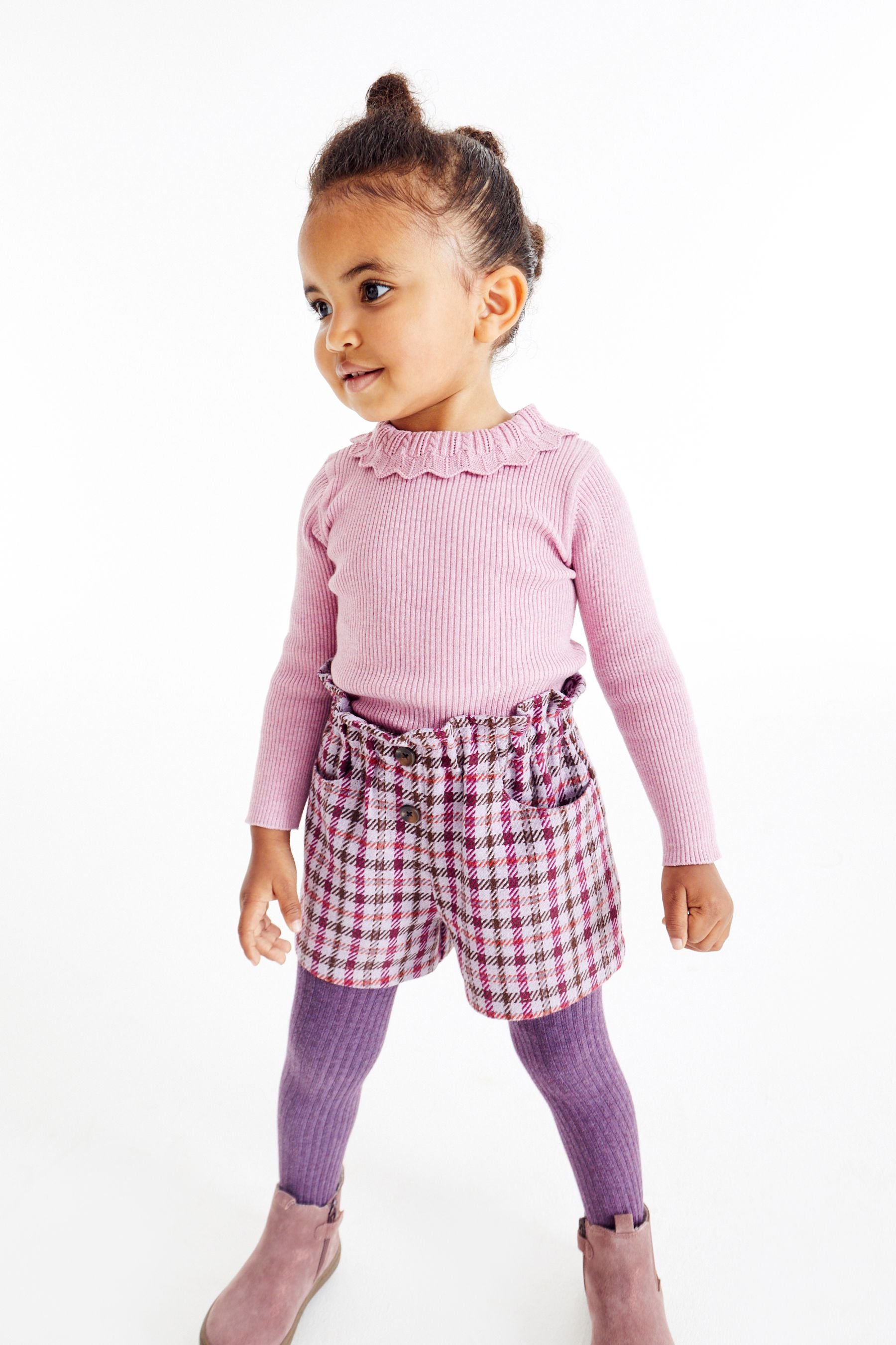 Berry Red Check Short & Tight Set (3mths-7yrs)