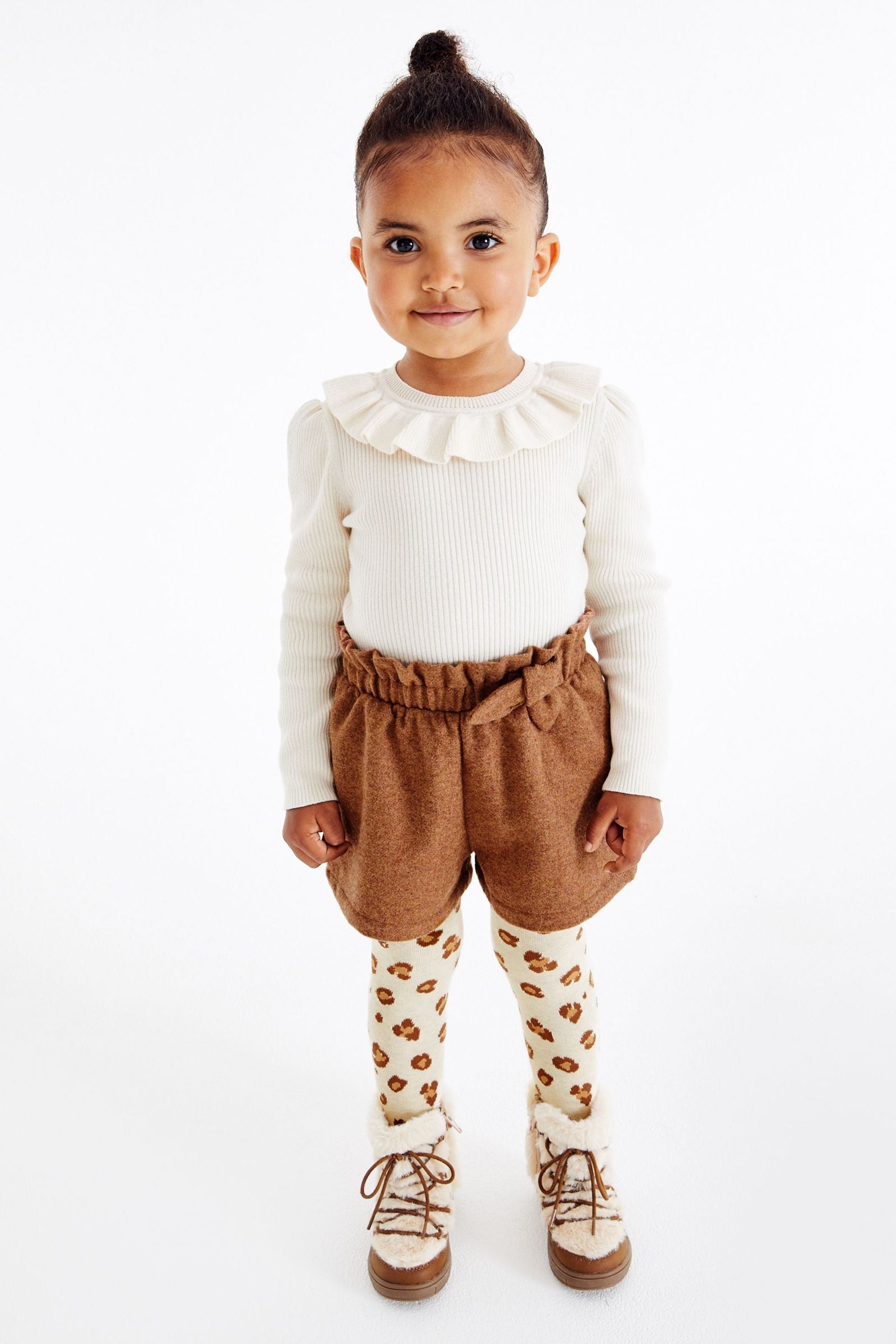 Rust Brown Shorts & Tights Set (3mths-7yrs)