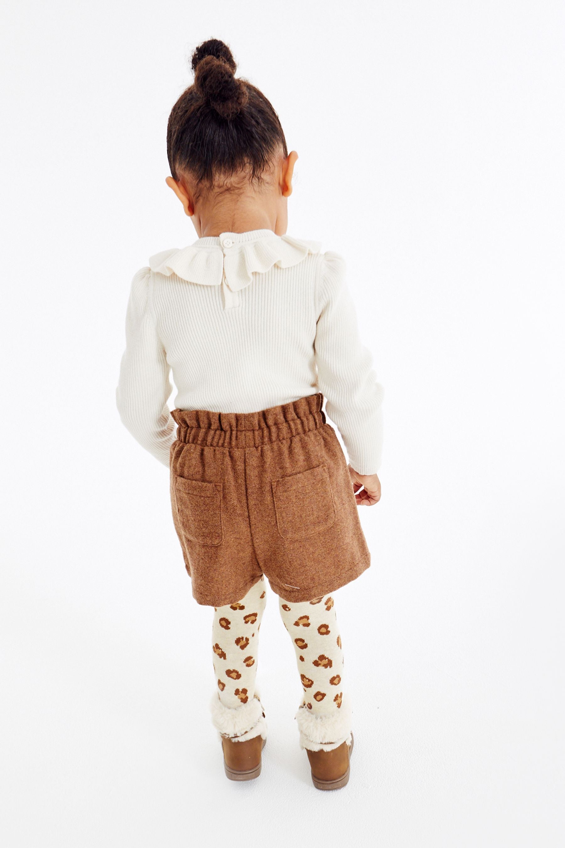 Rust Brown Shorts & Tights Set (3mths-7yrs)