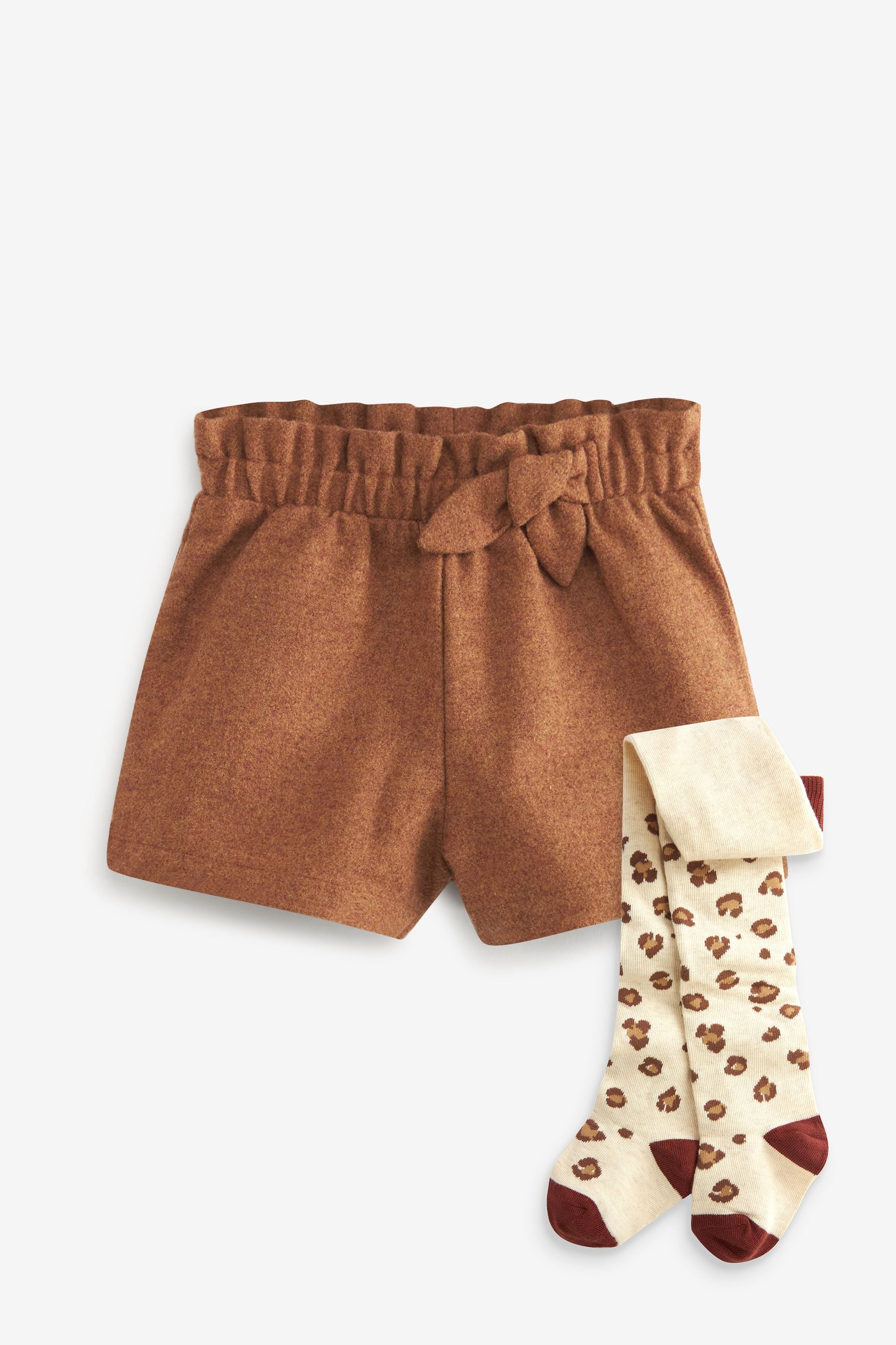 Rust Brown Shorts & Tights Set (3mths-7yrs)