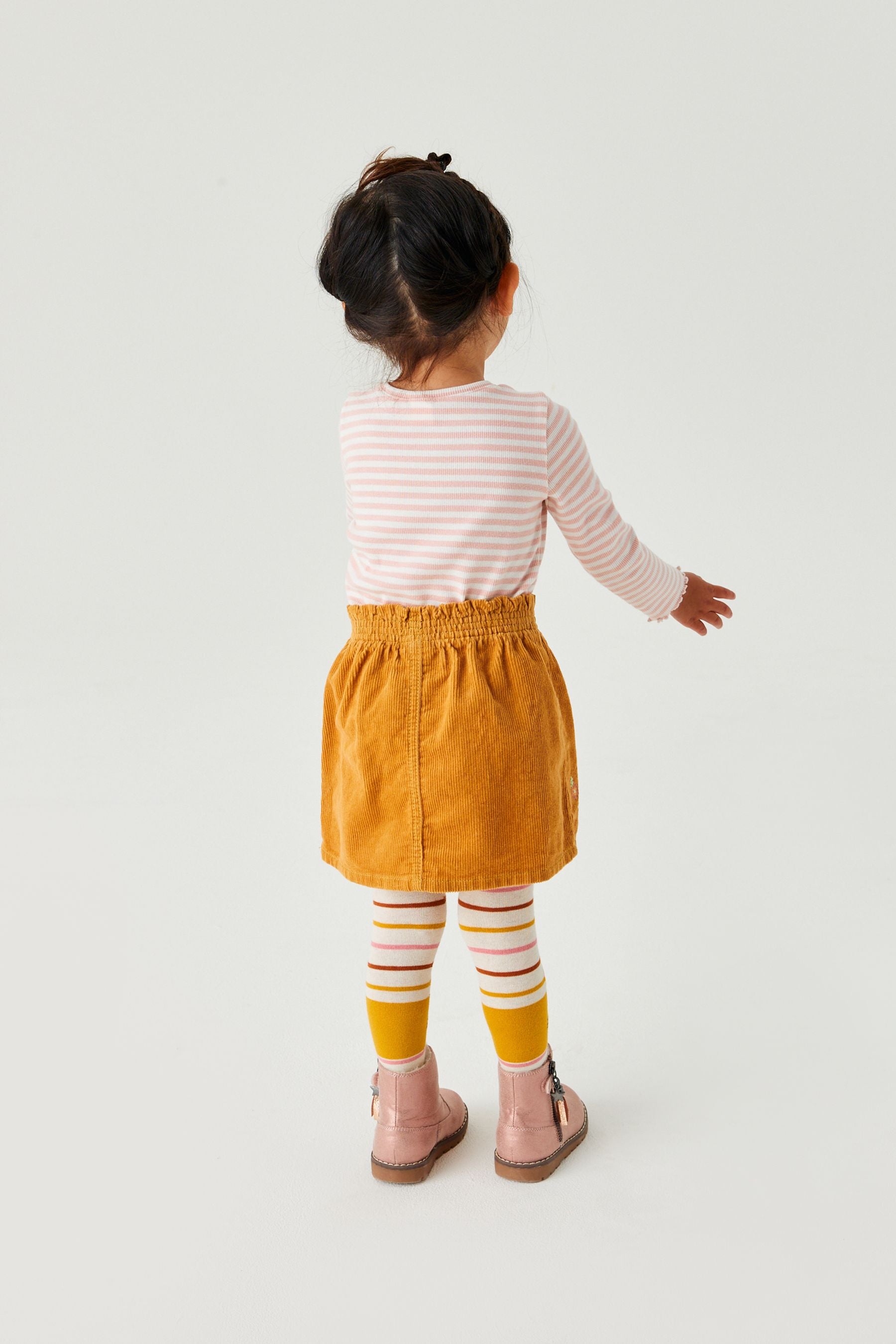 Ochre Yellow Cord Skirt & Tights Set (3mths-7yrs)