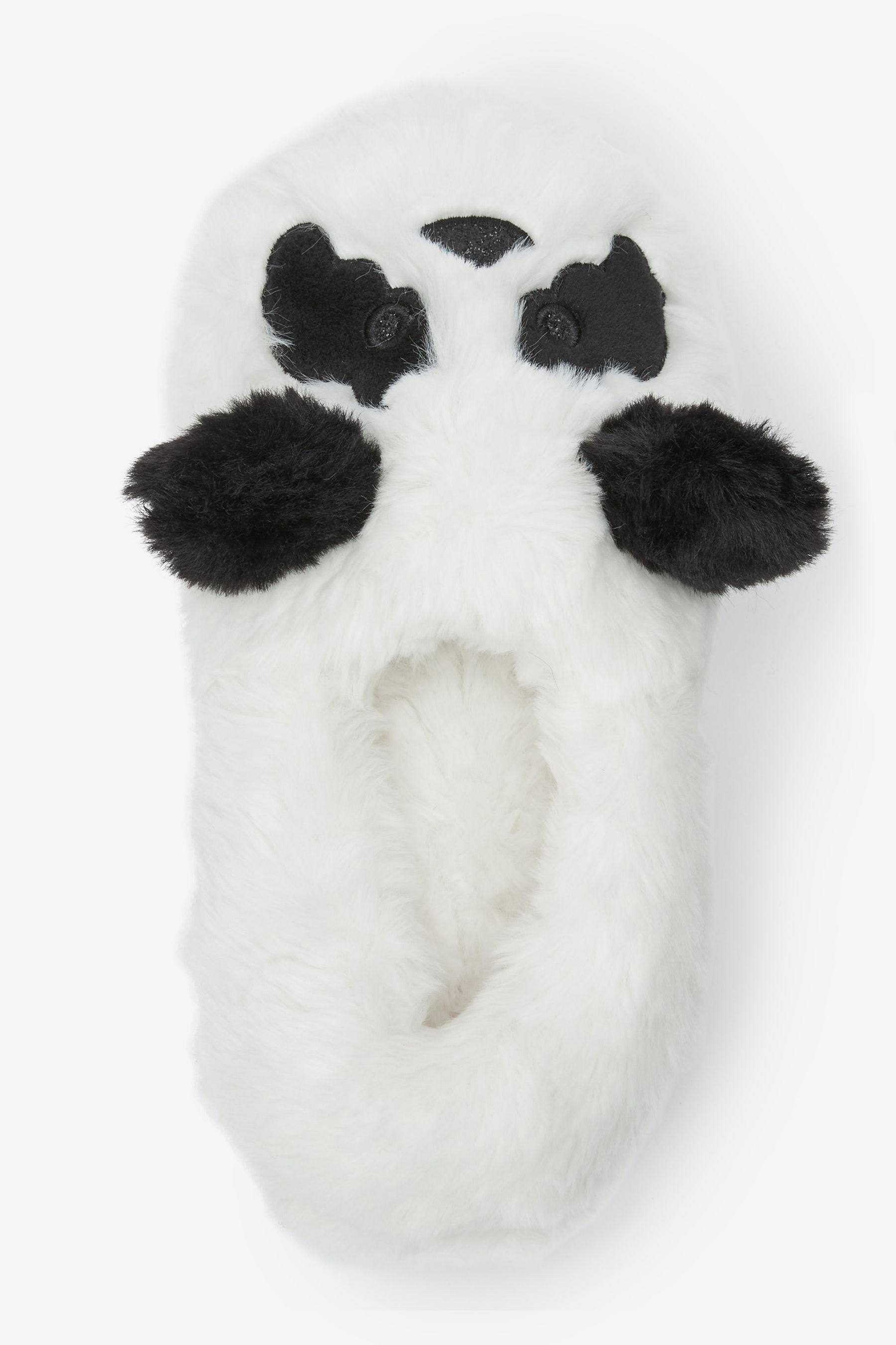 White Panda Recycled Faux Fur Slippers