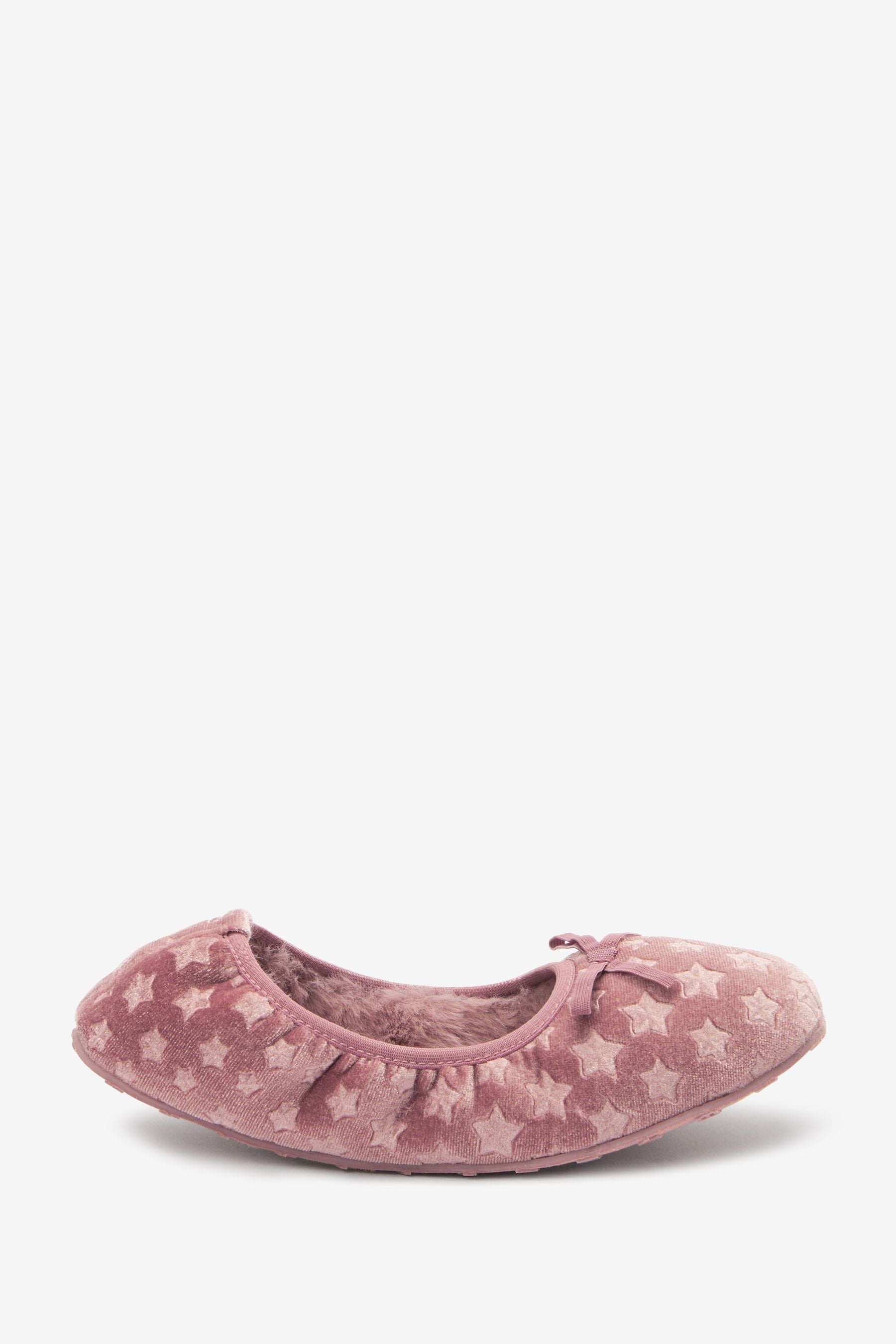 Pink Velvet Slipper Gift Set with Scrunchie and Eye Mask