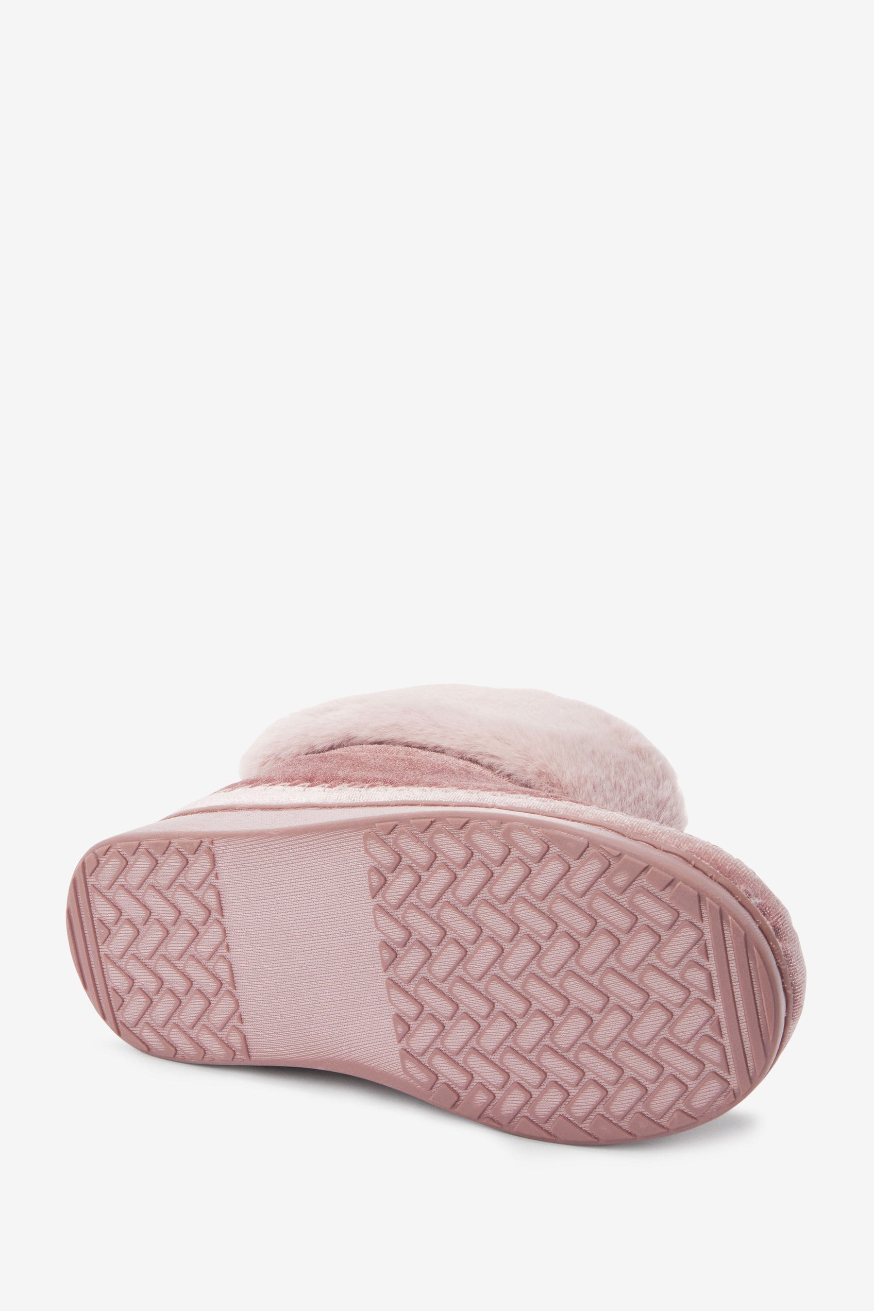 Pink Shimmer Faux Fur Lined Slipper Boots