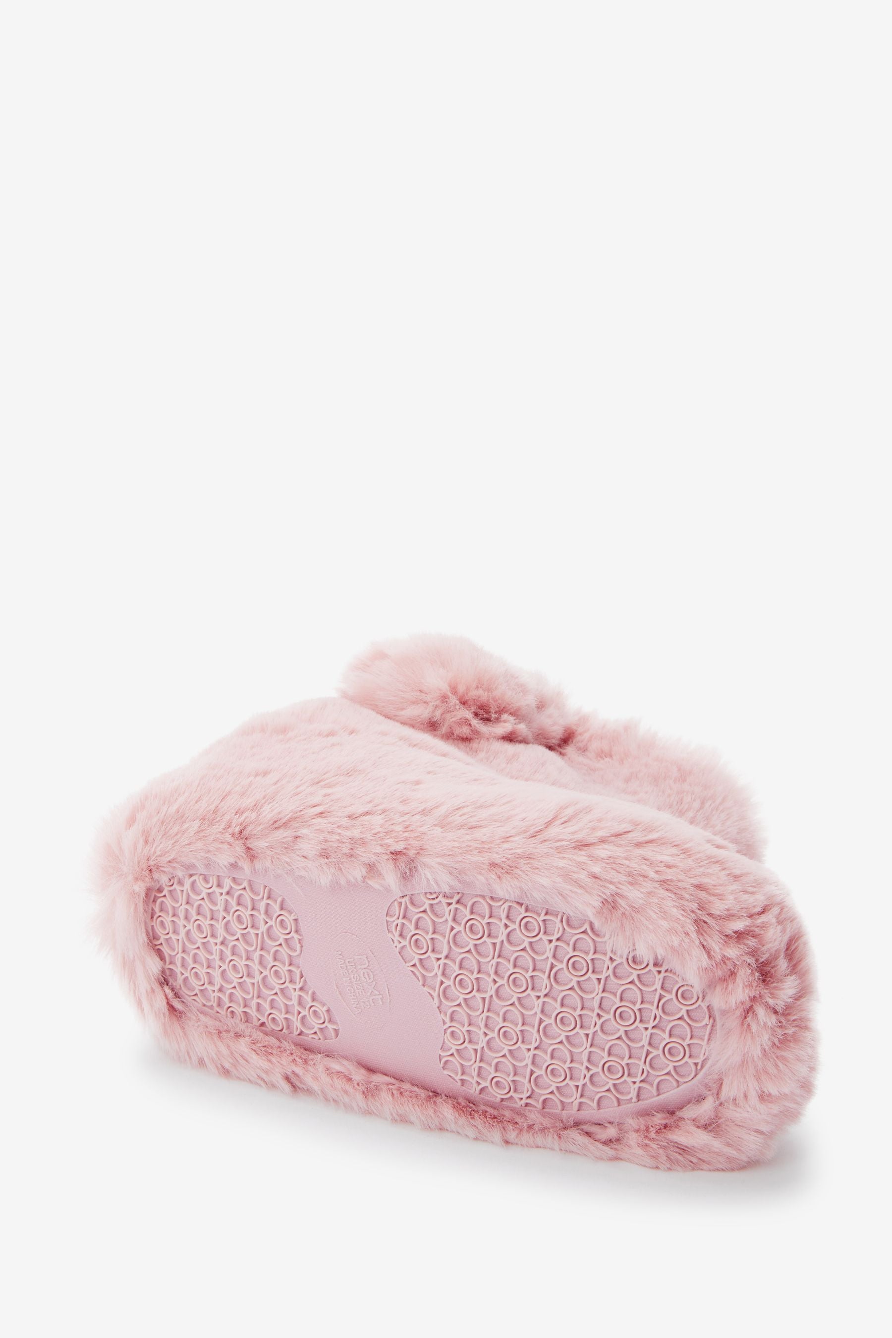 Pink Recycled Faux Fur Slipper Boots