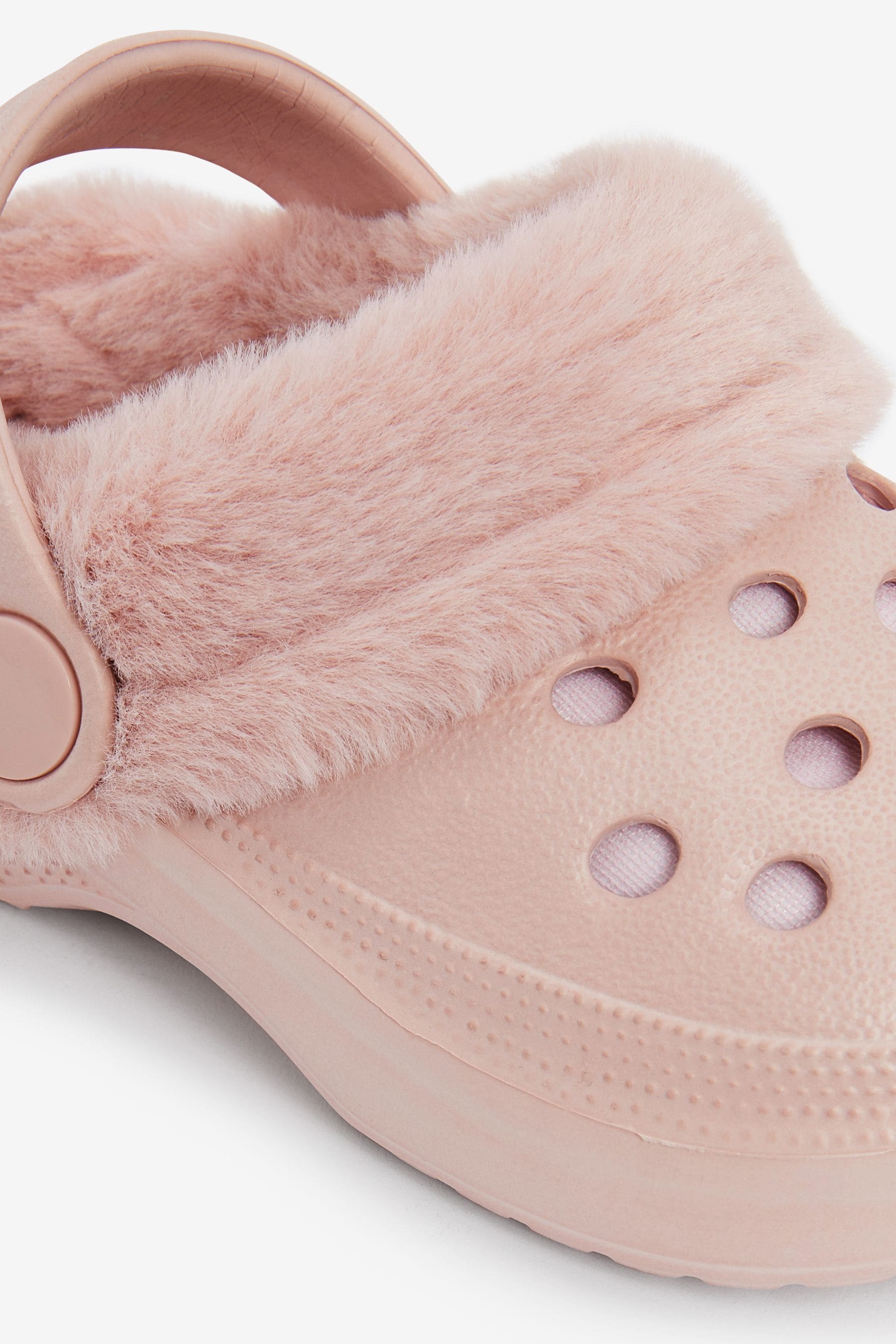 Pink Warm Lined Clog Slippers