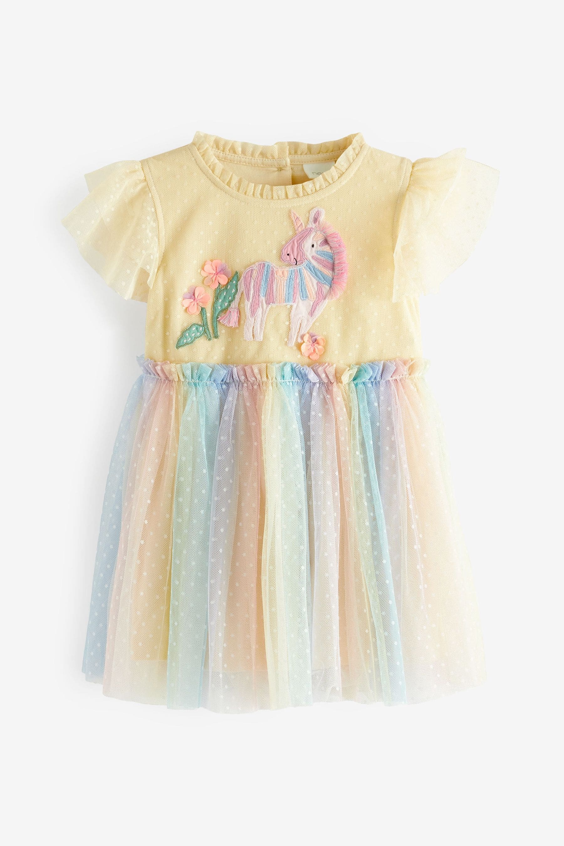 Yellow Unicorn Party Tutu Dress (3mths-7yrs)