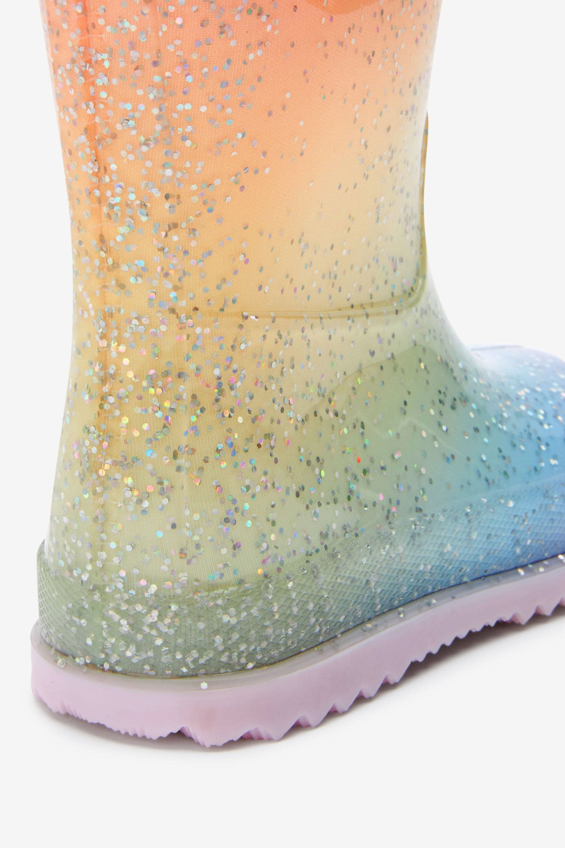 Pastel Rainbow Glitter Wellies