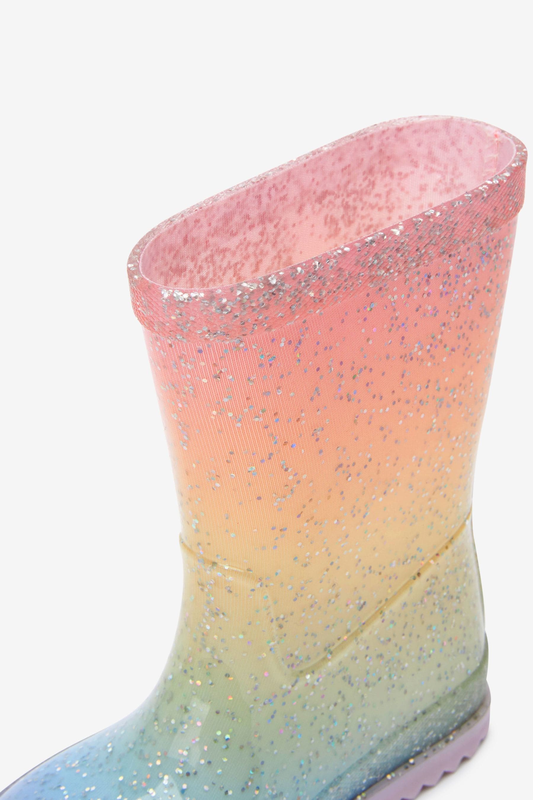 Pastel Rainbow Glitter Wellies