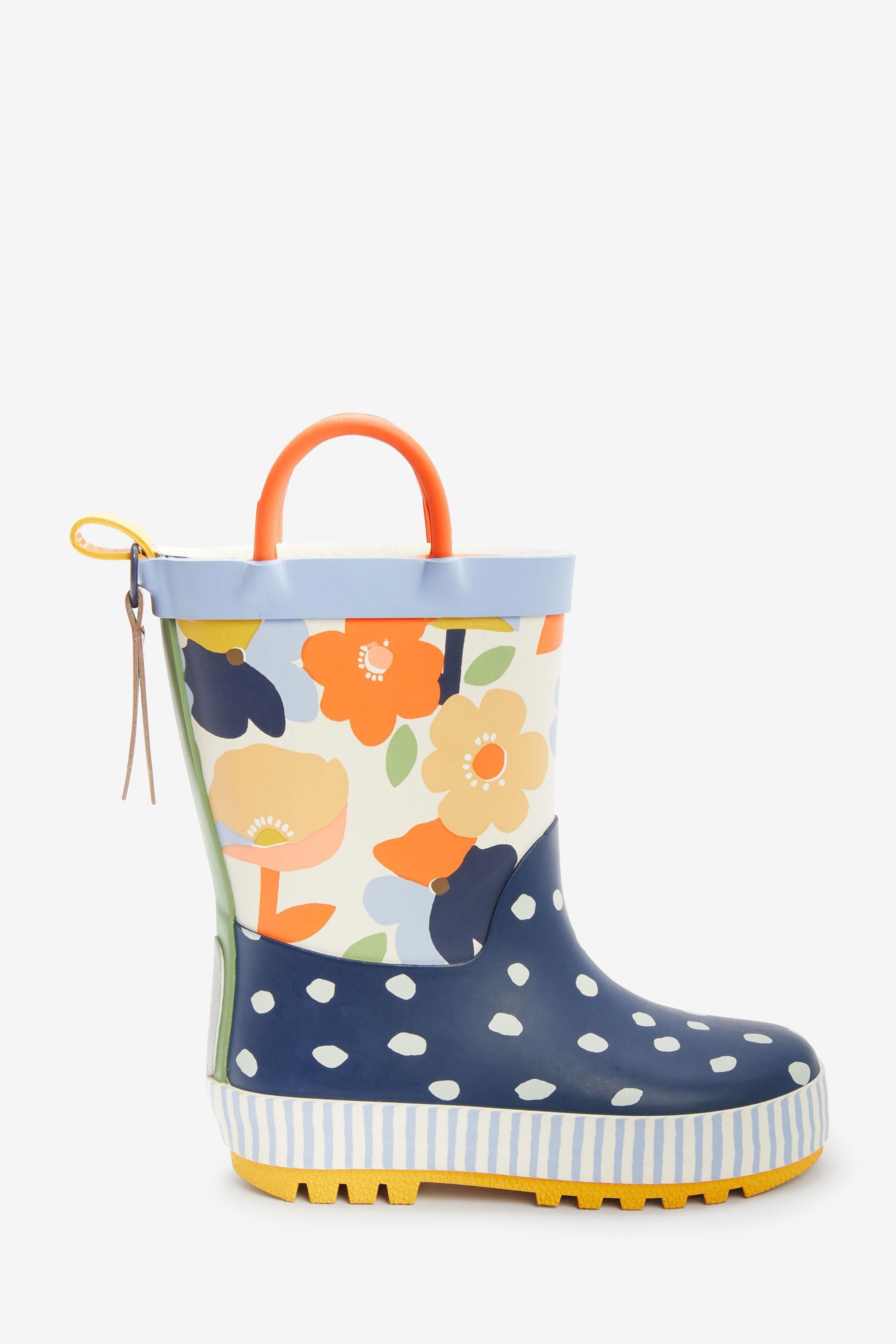 Navy Blue Handle Wellies