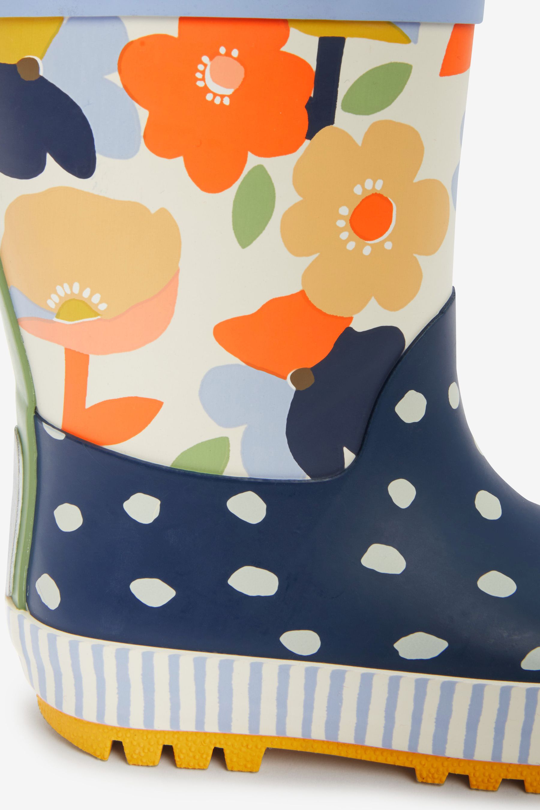 Navy Blue Handle Wellies