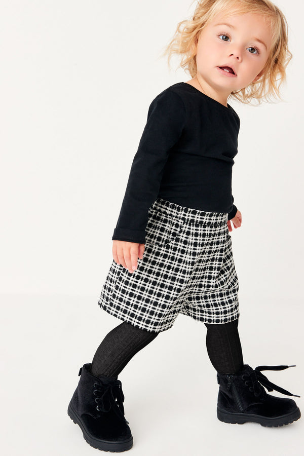 Monochrome Check Short & Tight Set (3mths-7yrs)