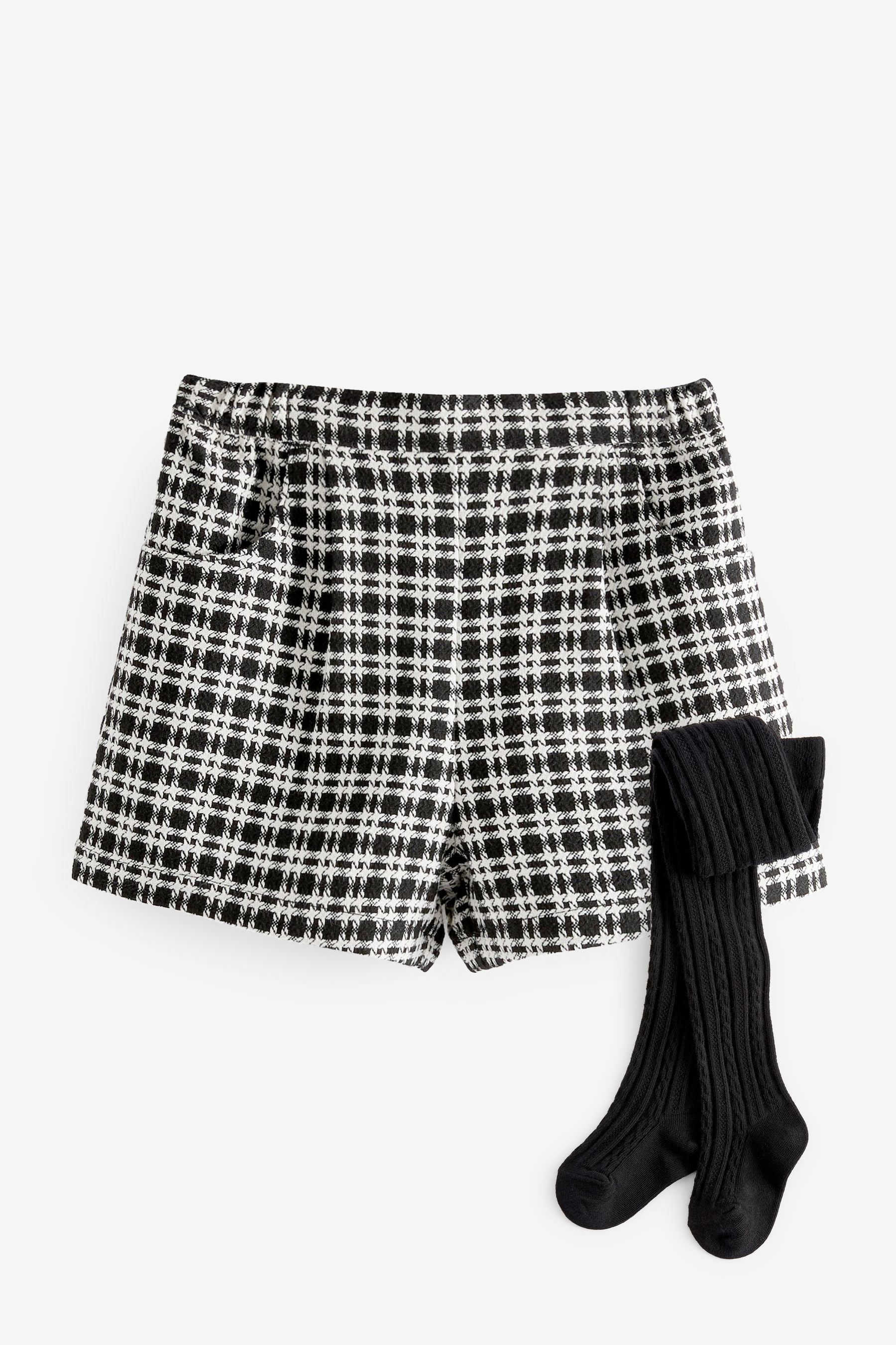 Monochrome Check Short & Tight Set (3mths-7yrs)