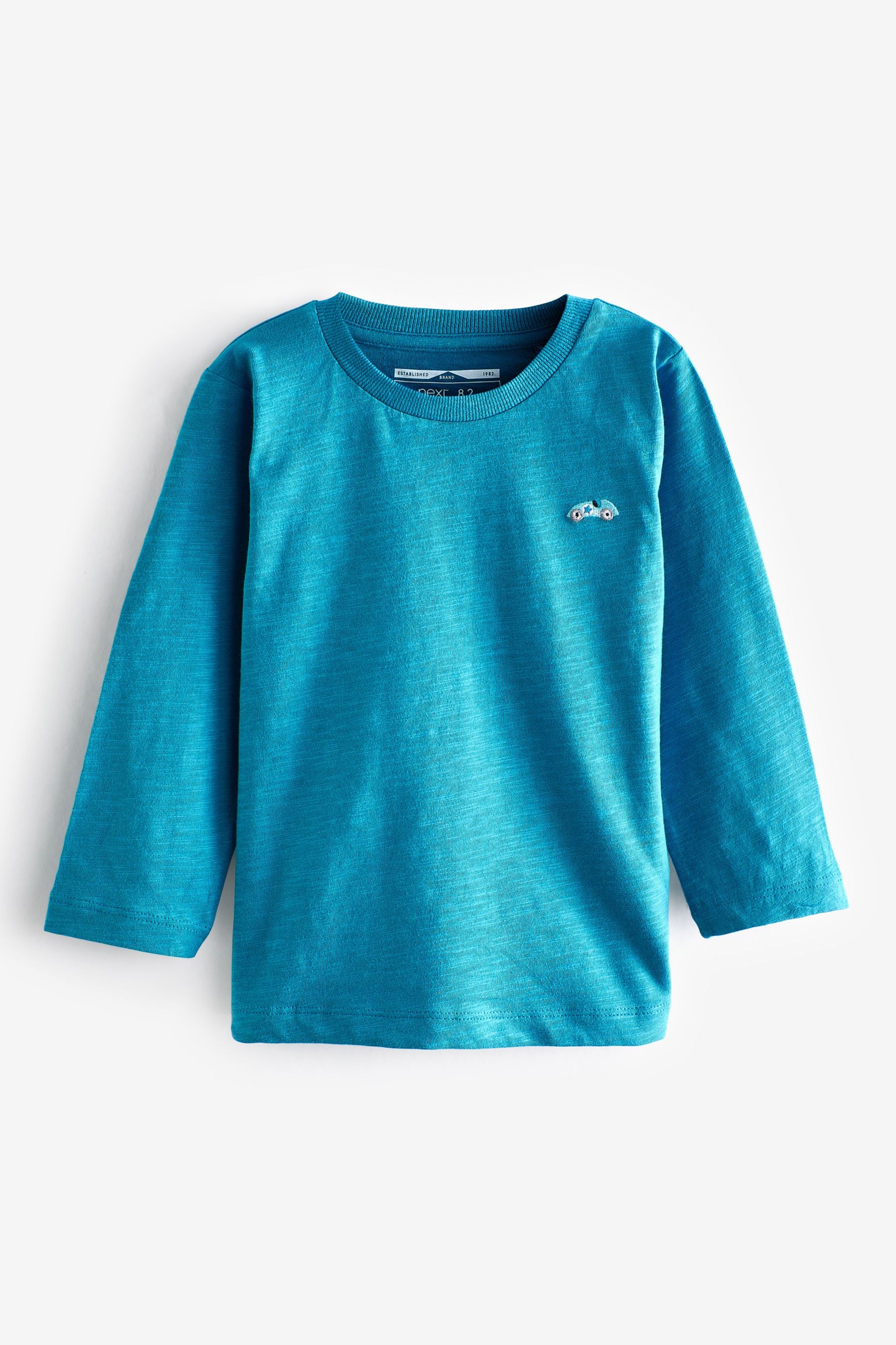 Turquoise Blue Long Sleeve Plain T-Shirt (3mths-7yrs)