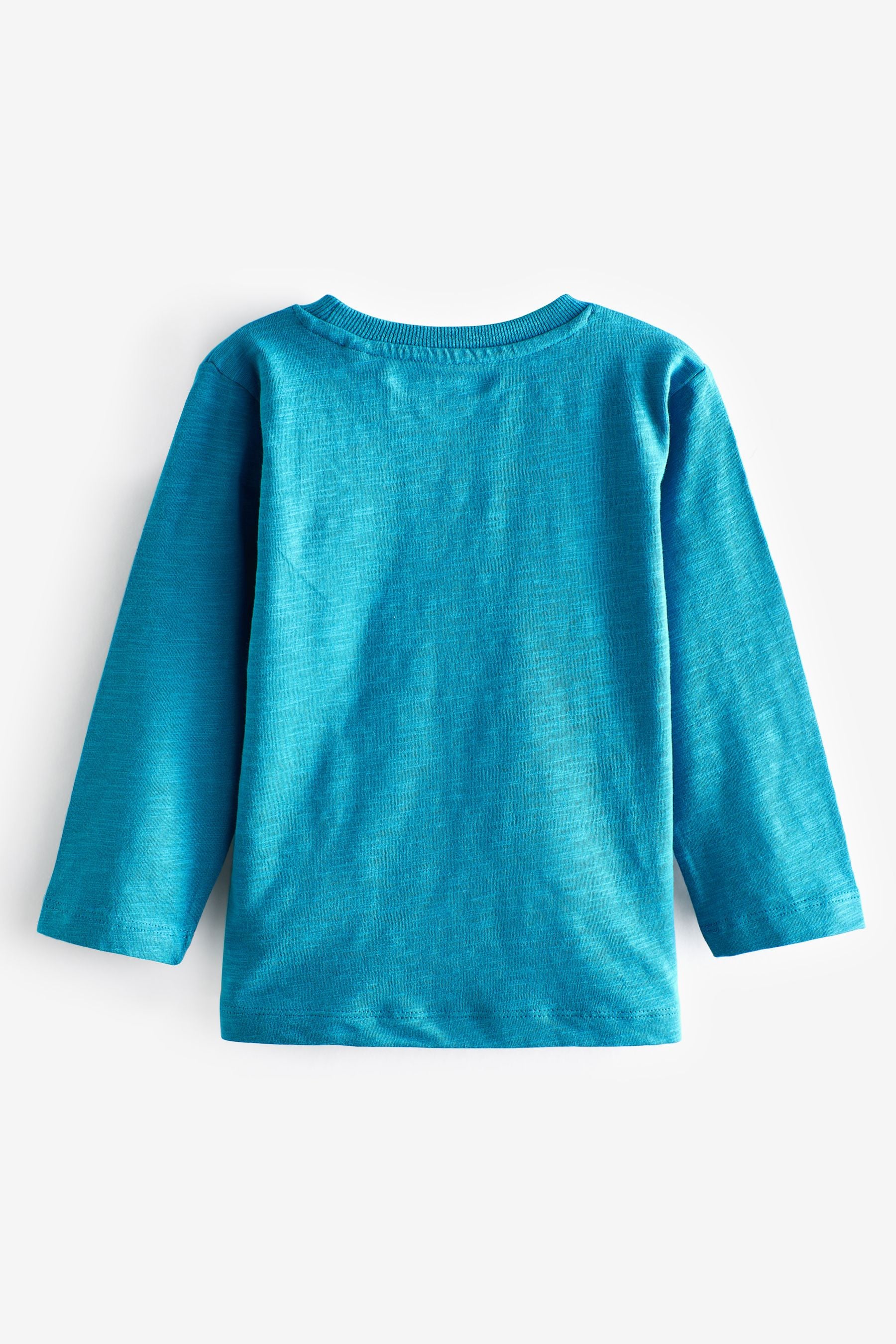 Turquoise Blue Long Sleeve Plain T-Shirt (3mths-7yrs)