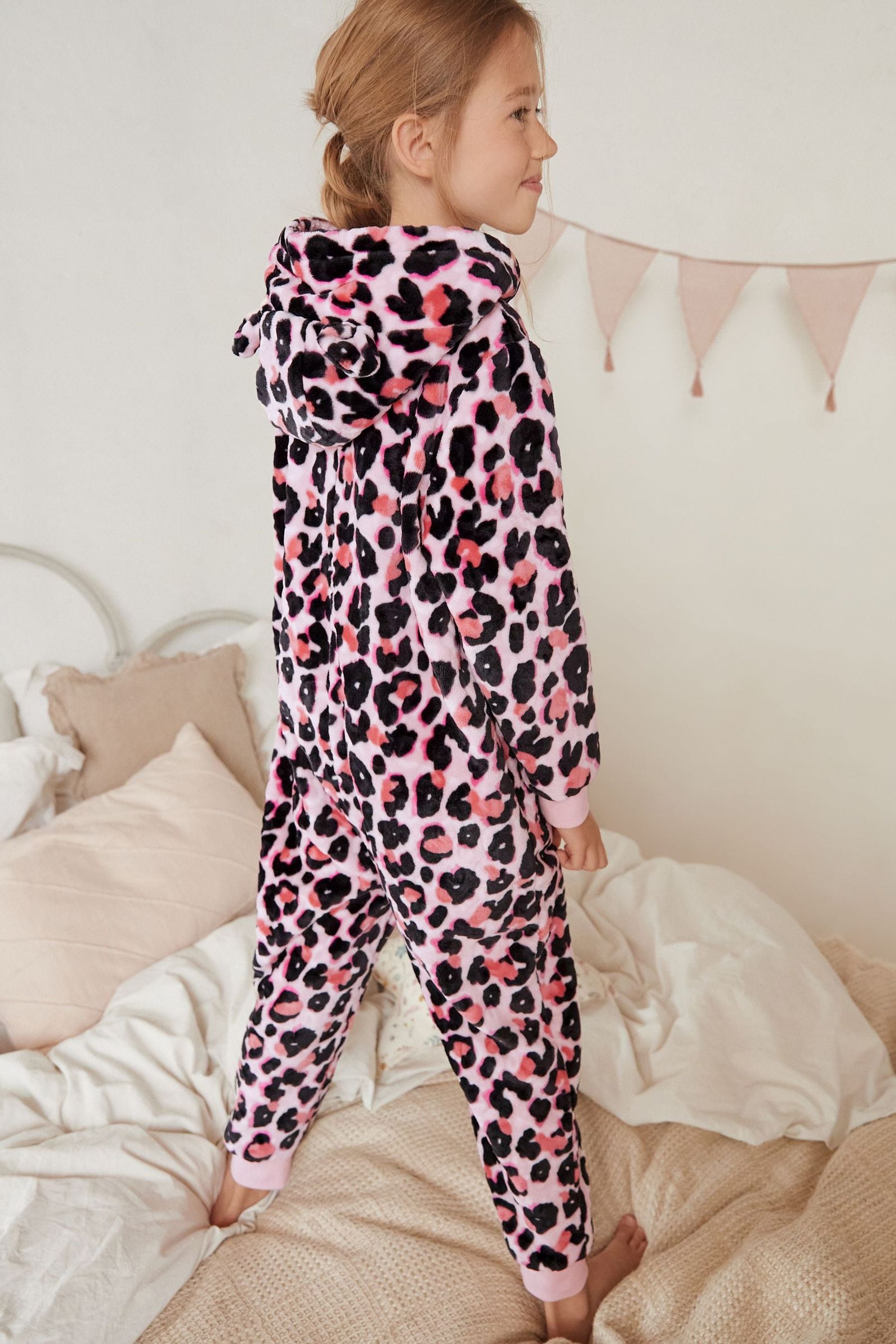 Pink Animal Fleece All-In-One (1.5-16yrs)