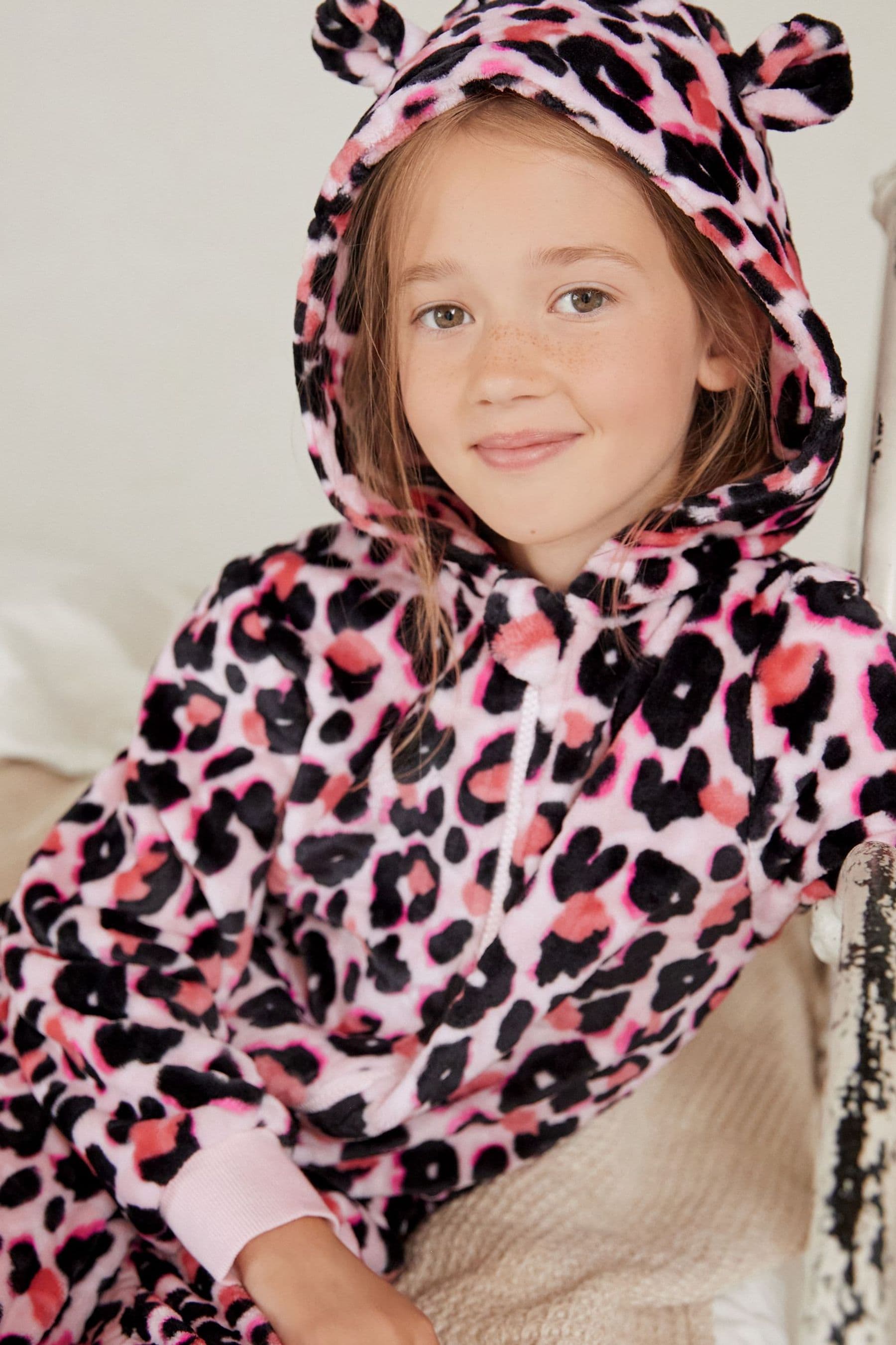 Pink Animal Fleece All-In-One (1.5-16yrs)