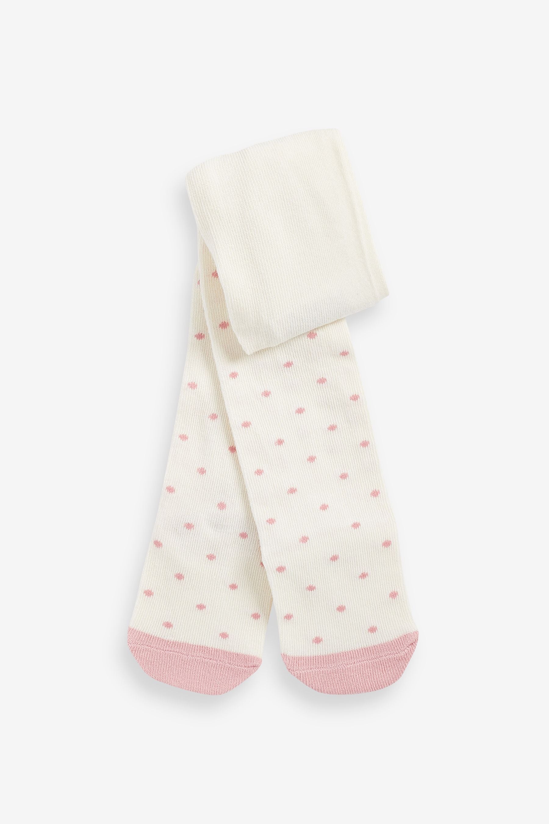 Pink/Cream Bunny Character Bum 2 Pack Baby Tights (0mths-2yrs)