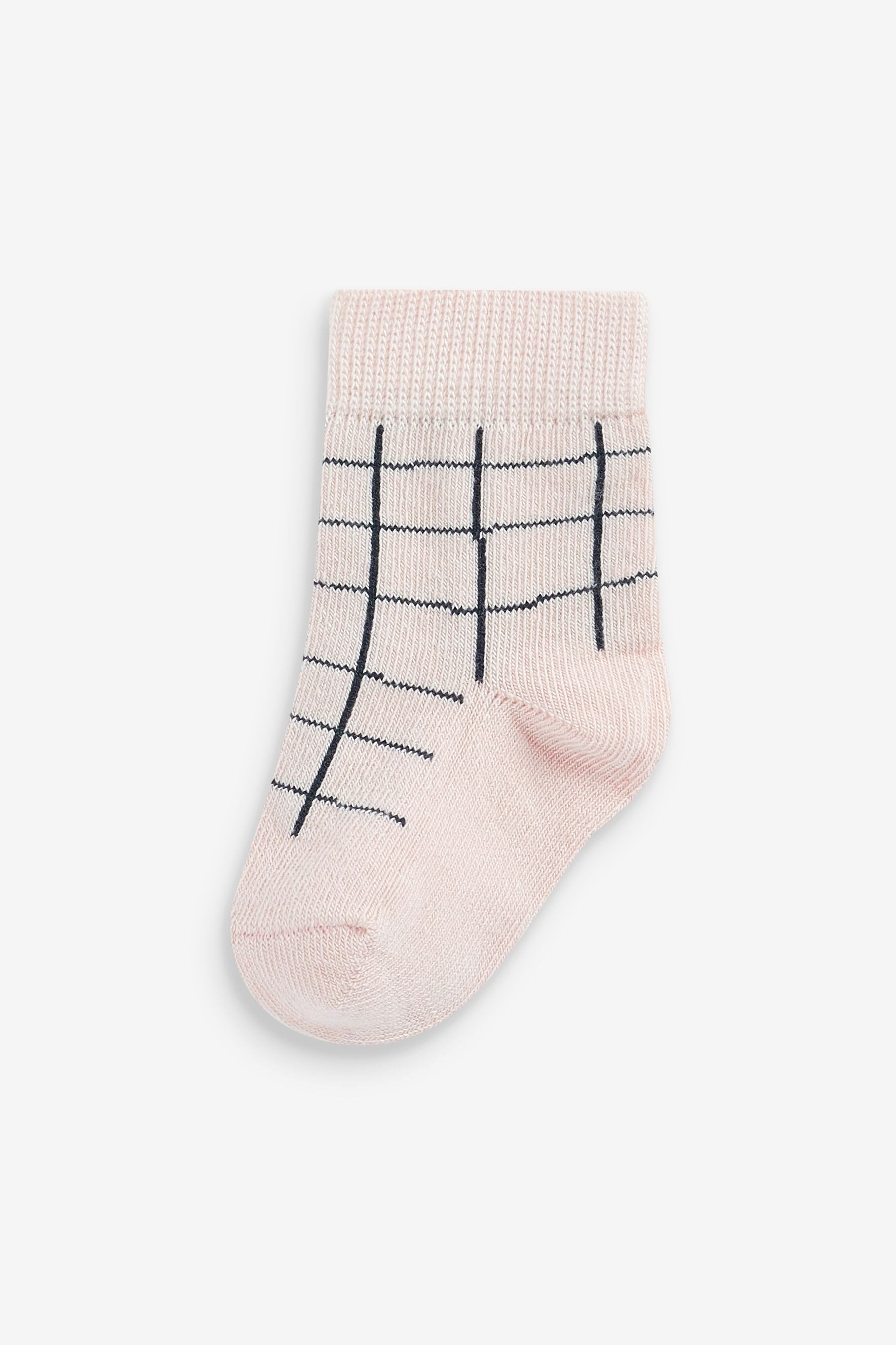 Grey Zebra 5 Pack Baby Socks (0mths-2yrs)