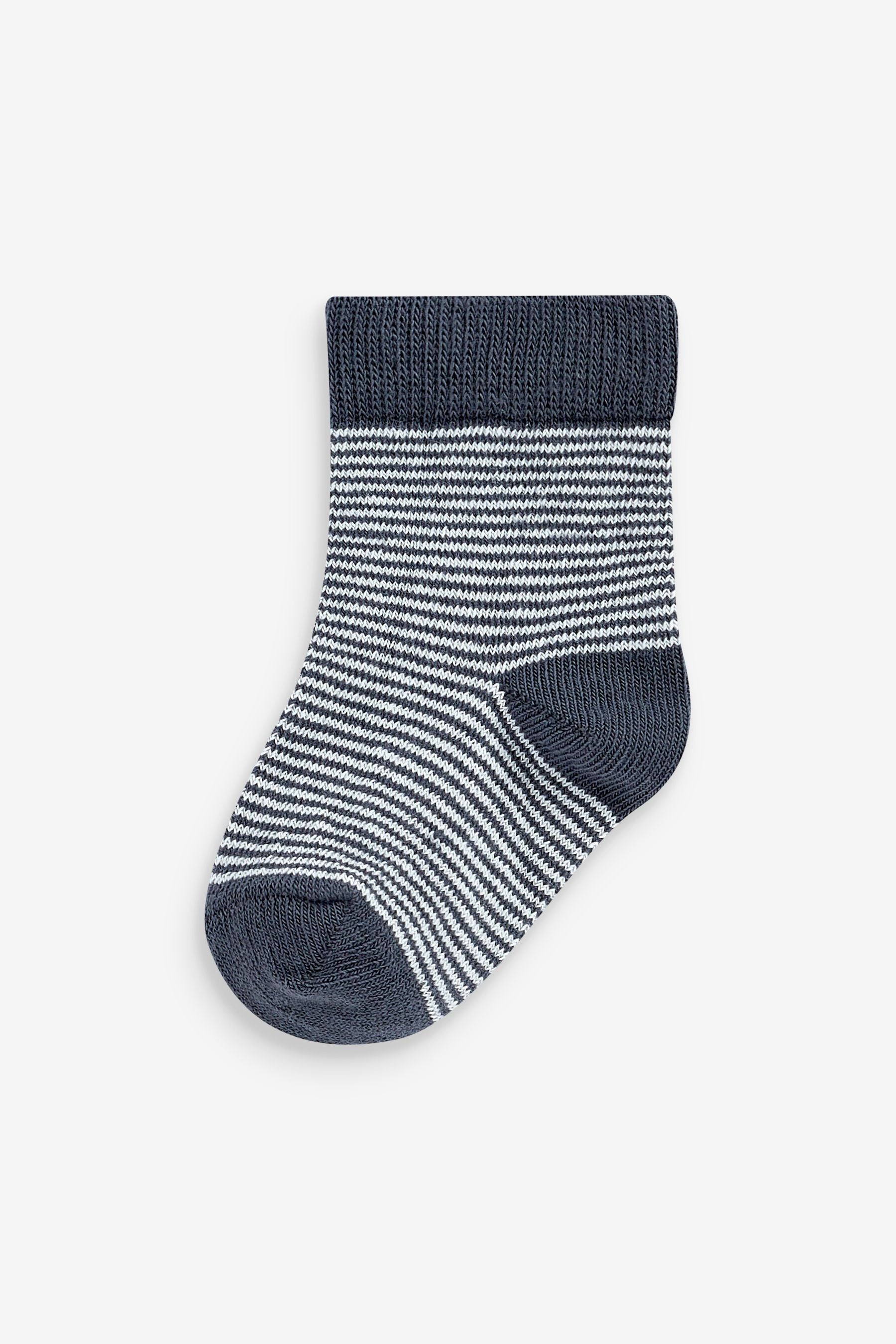 Grey Zebra 5 Pack Baby Socks (0mths-2yrs)