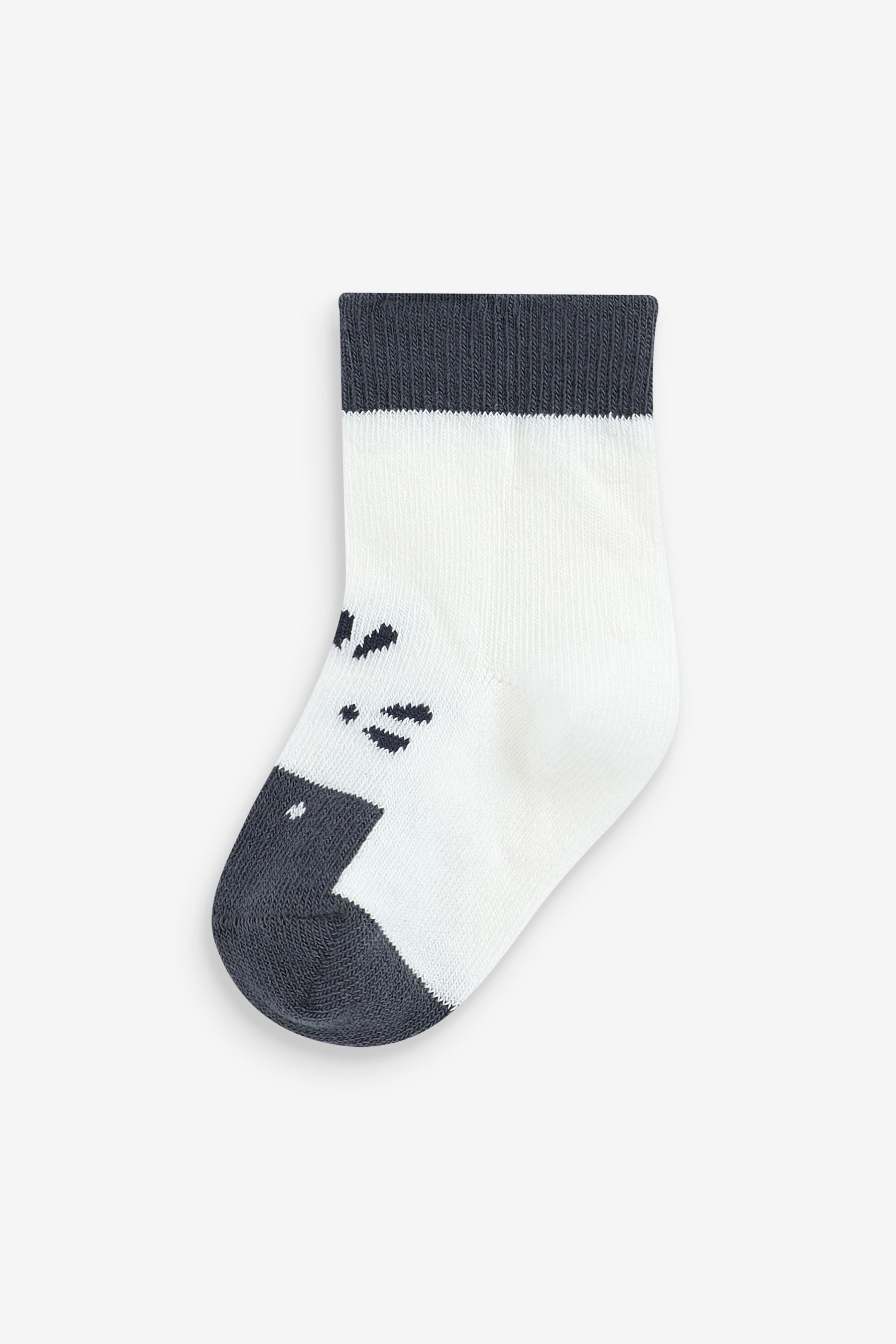 Grey Zebra 5 Pack Baby Socks (0mths-2yrs)