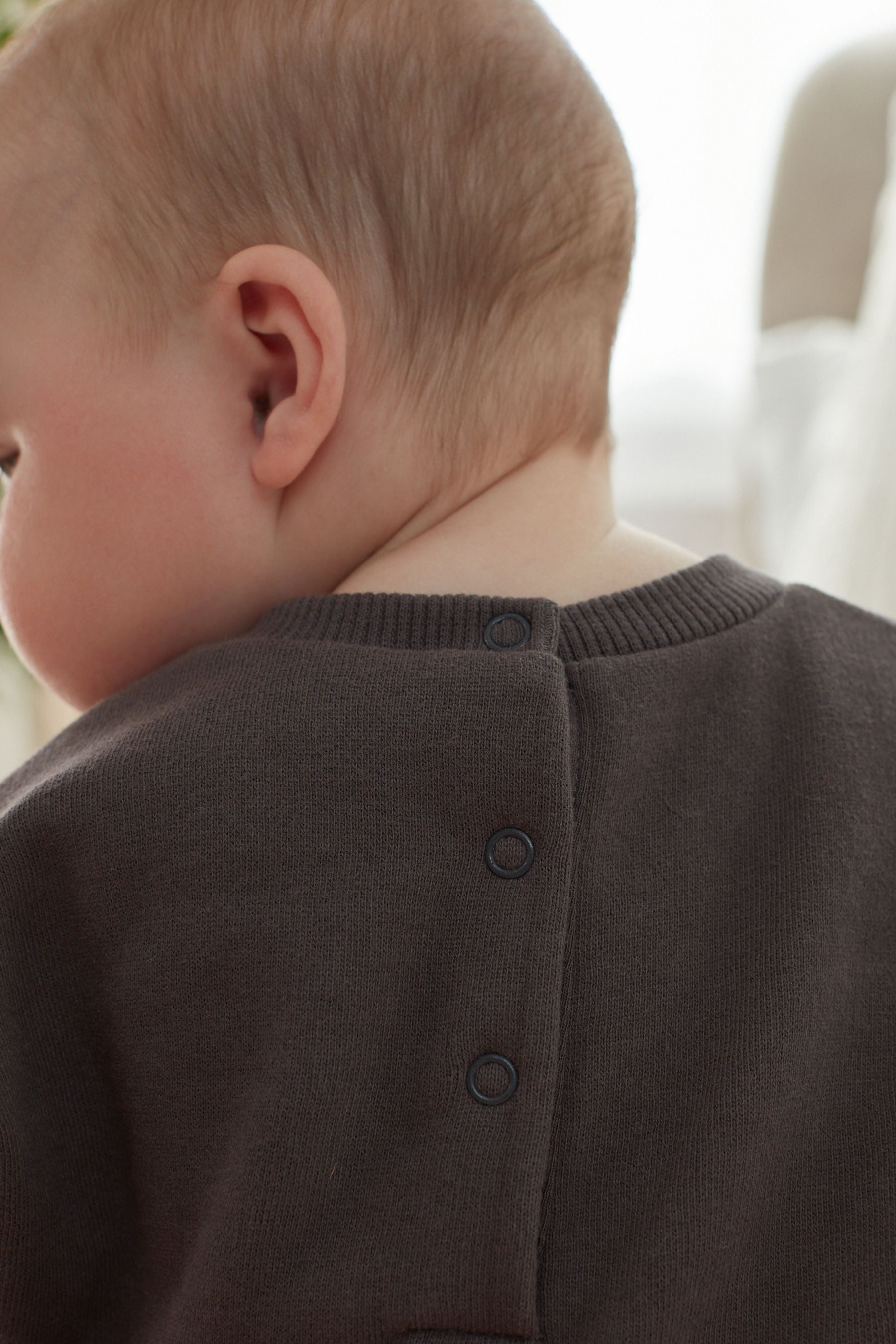 Grey/White Polka Dot 2 Pack Baby Sweat Tops (0mths-2yrs)