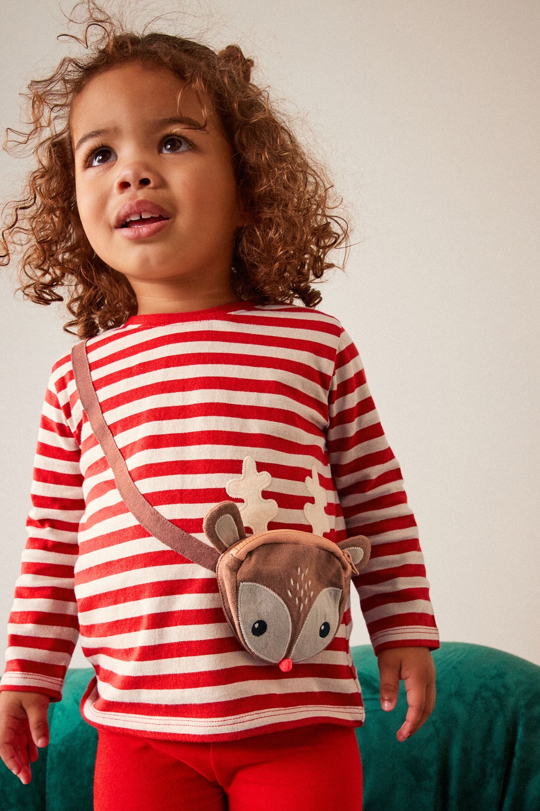 Red Red Reindeer Long Sleeve Bag Tshirt and Leggings (3mths-7yrs)