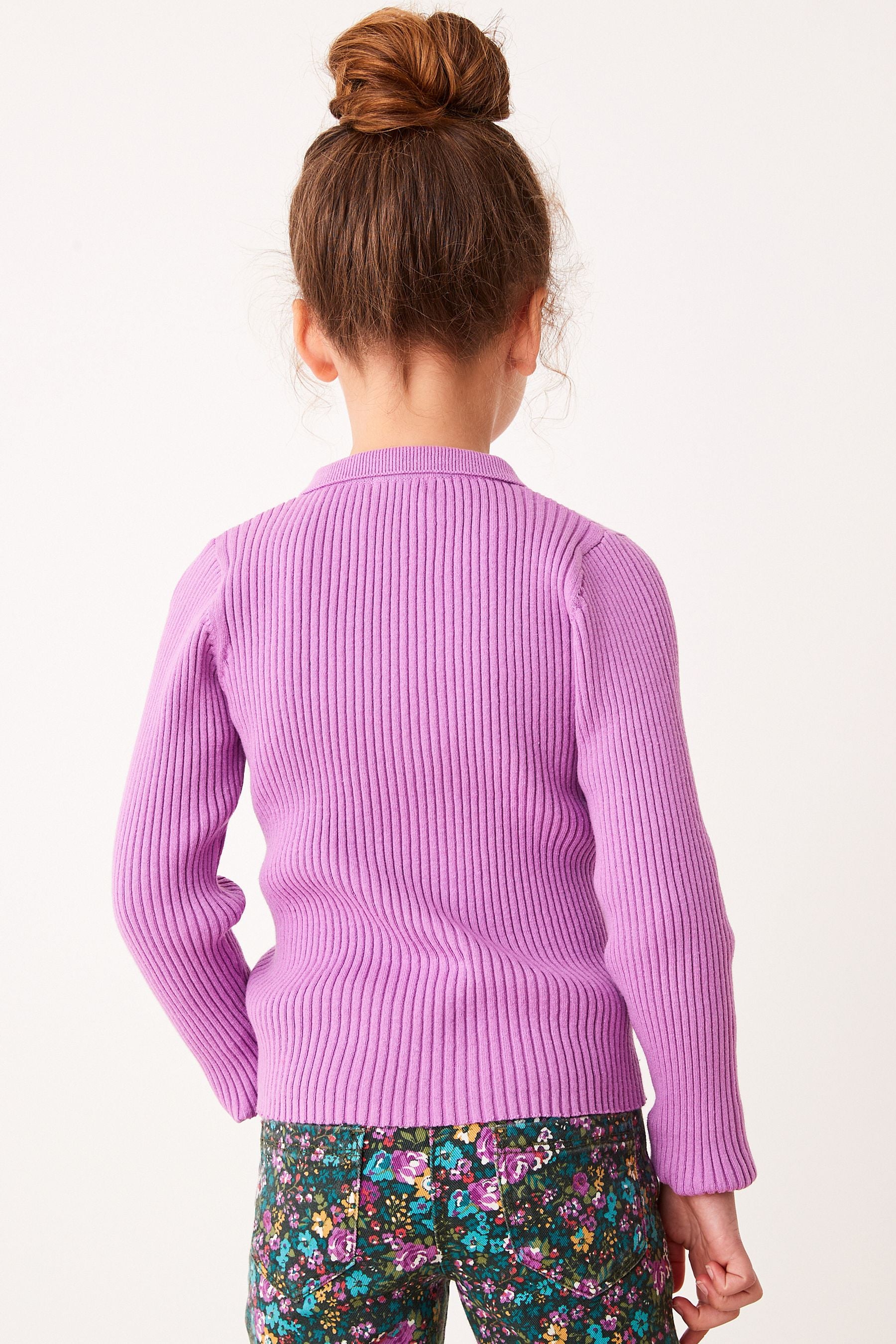 Lilac Purple Polo Neck Jumper (3-16yrs)