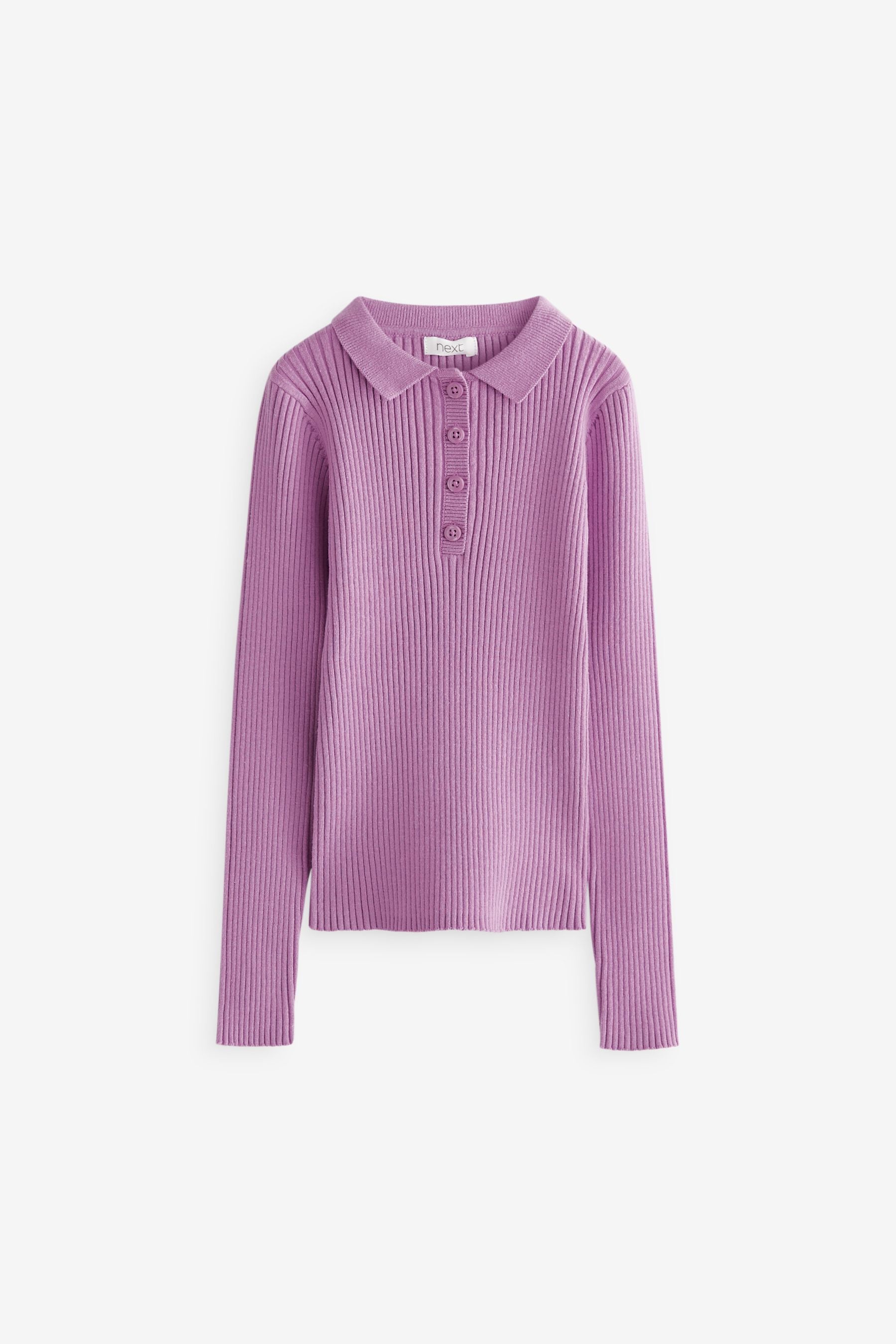 Lilac Purple Polo Neck Jumper (3-16yrs)