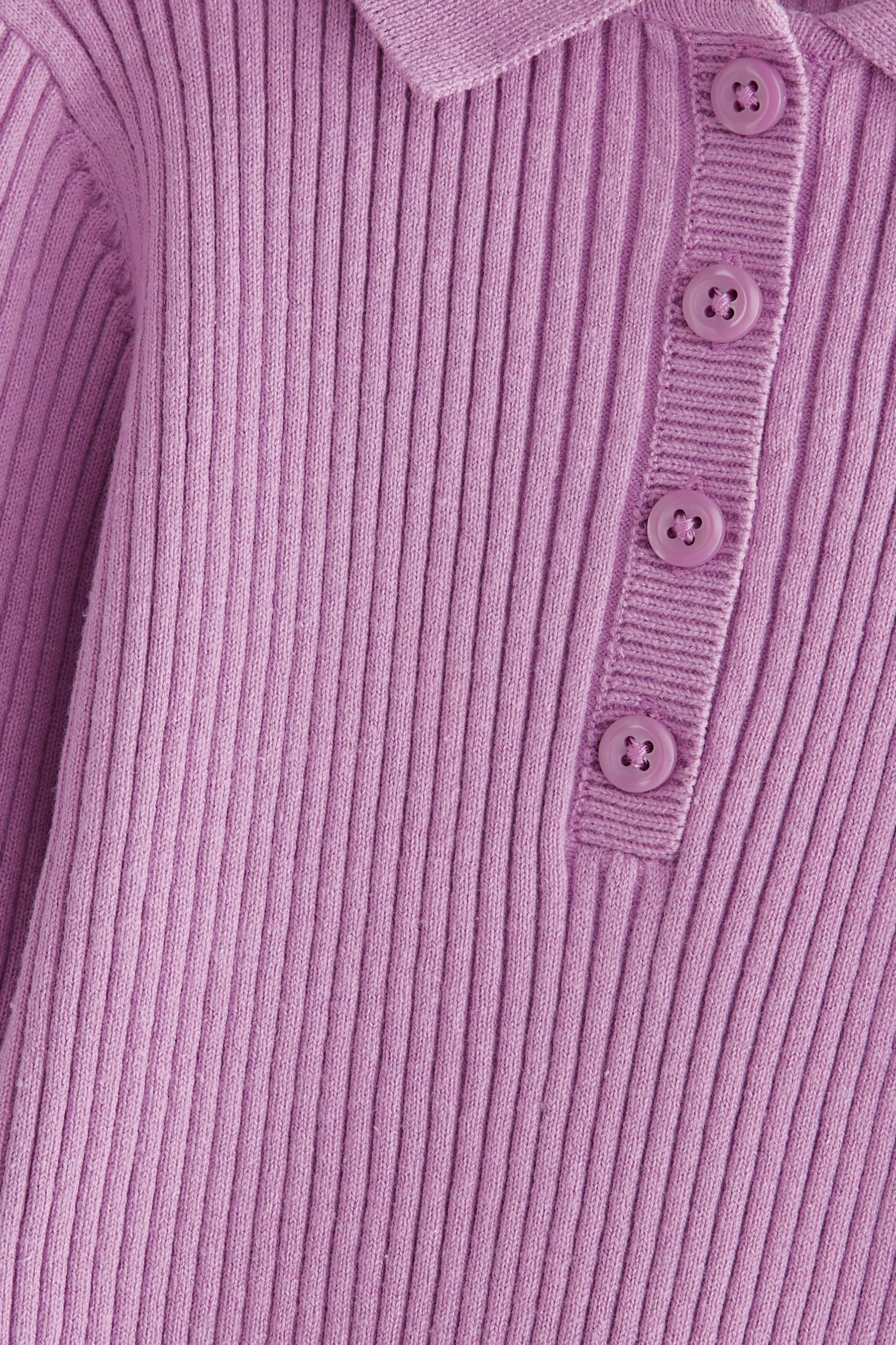 Lilac Purple Polo Neck Jumper (3-16yrs)