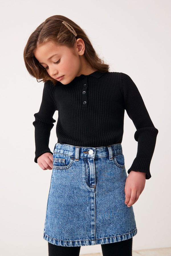 Black Polo Neck Jumper (3-16yrs)