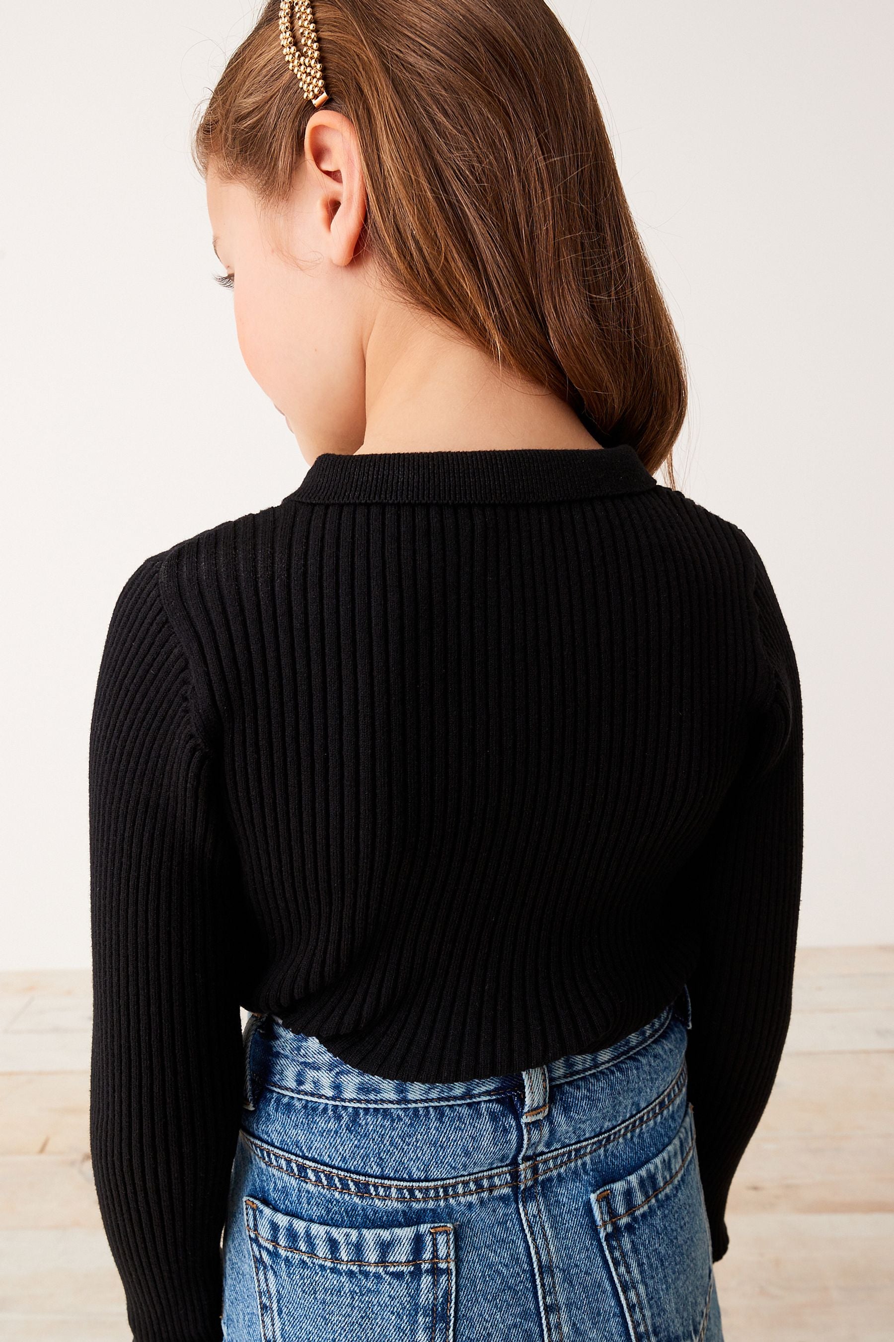 Black Polo Neck Jumper (3-16yrs)