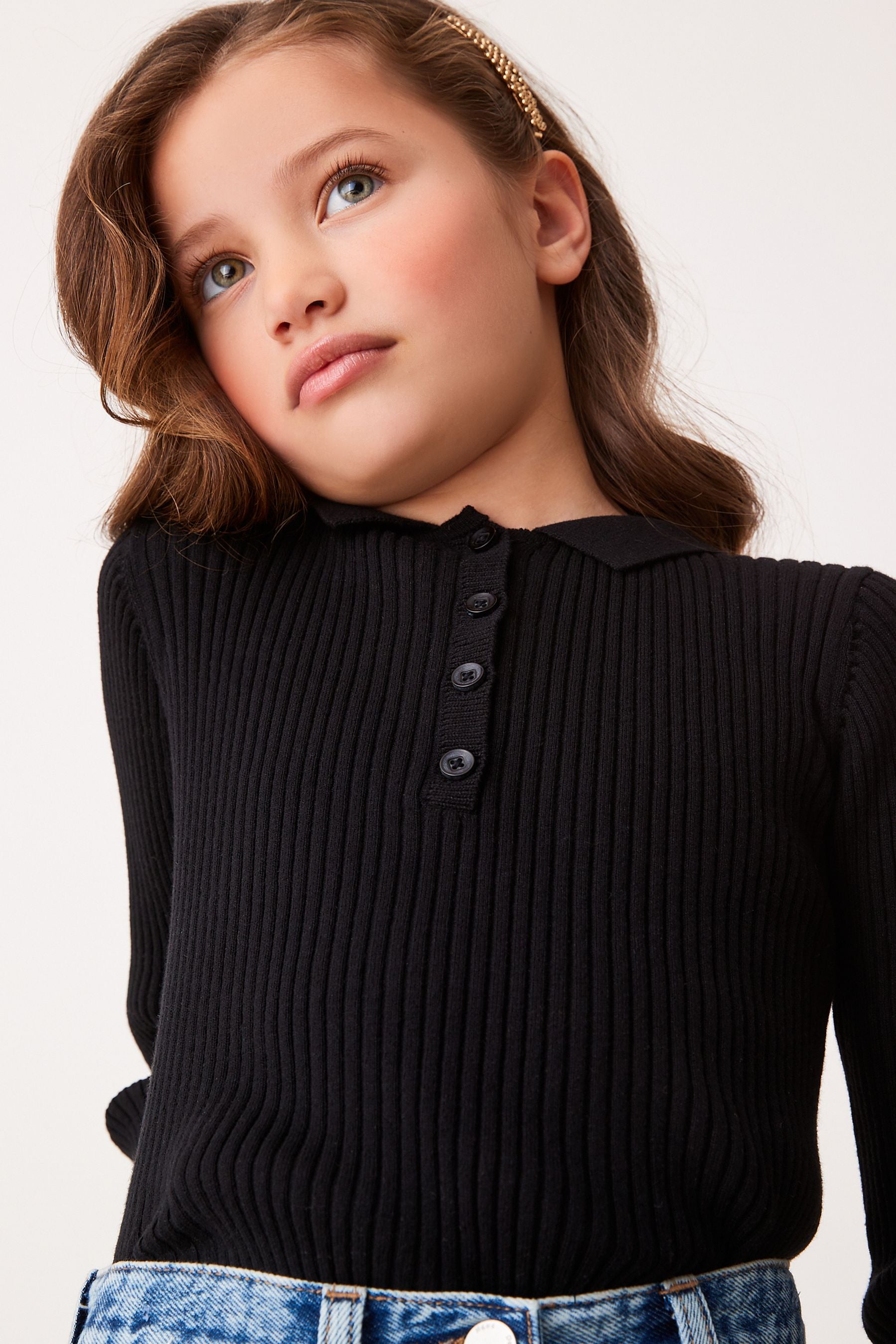 Black Polo Neck Jumper (3-16yrs)