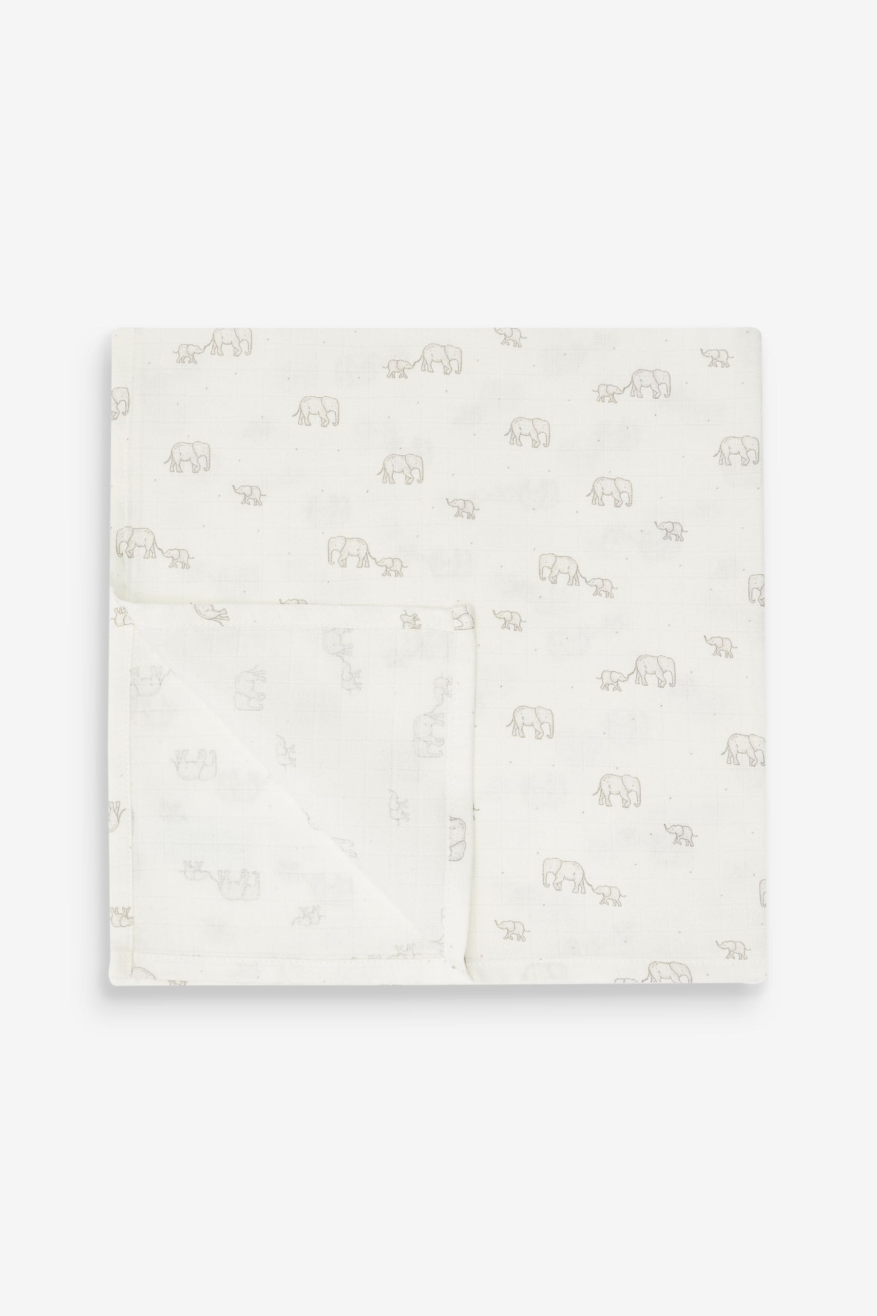 White Animal Baby Muslin Squares 4 Pack