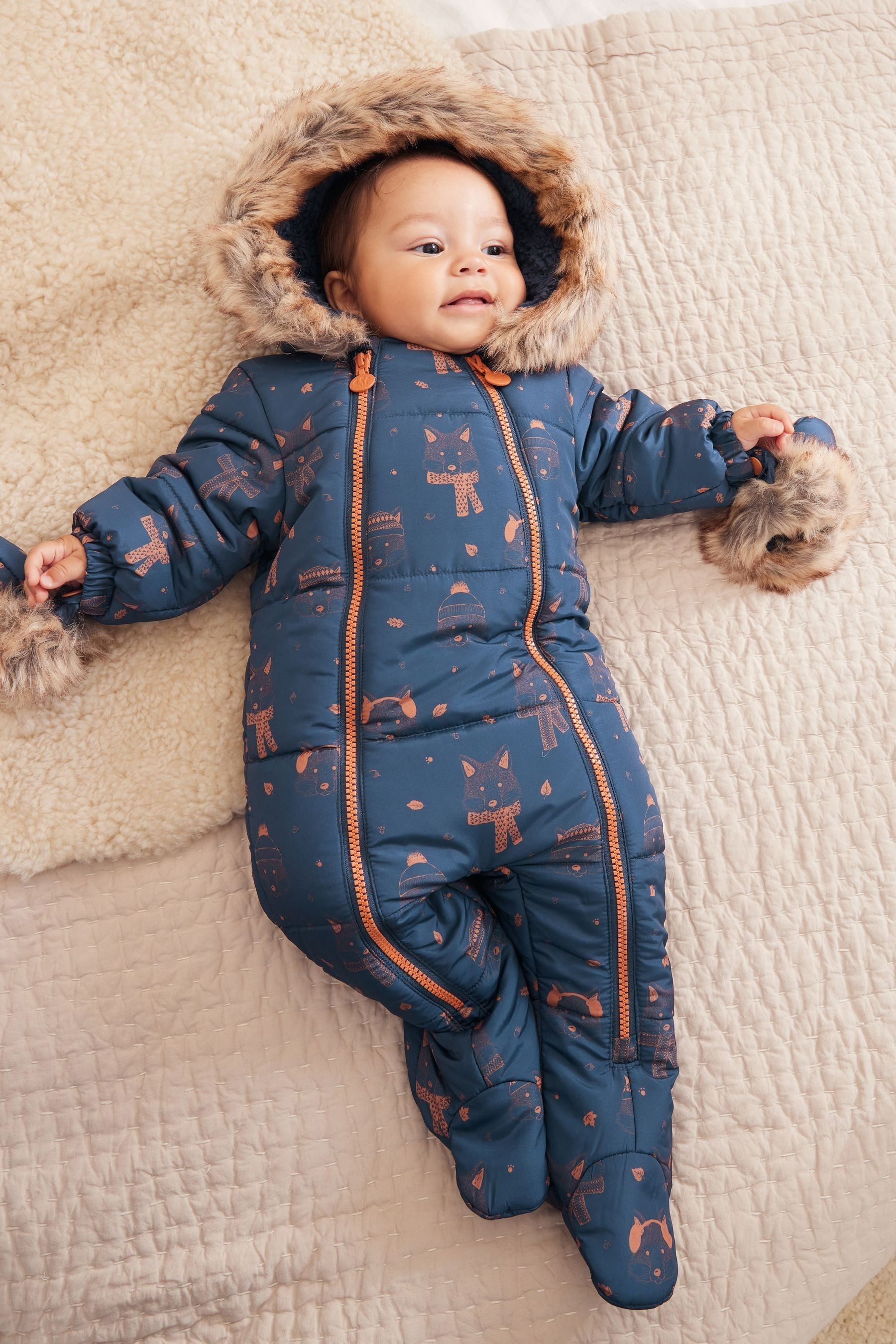 Navy FatFace Showerproof Snowsuit