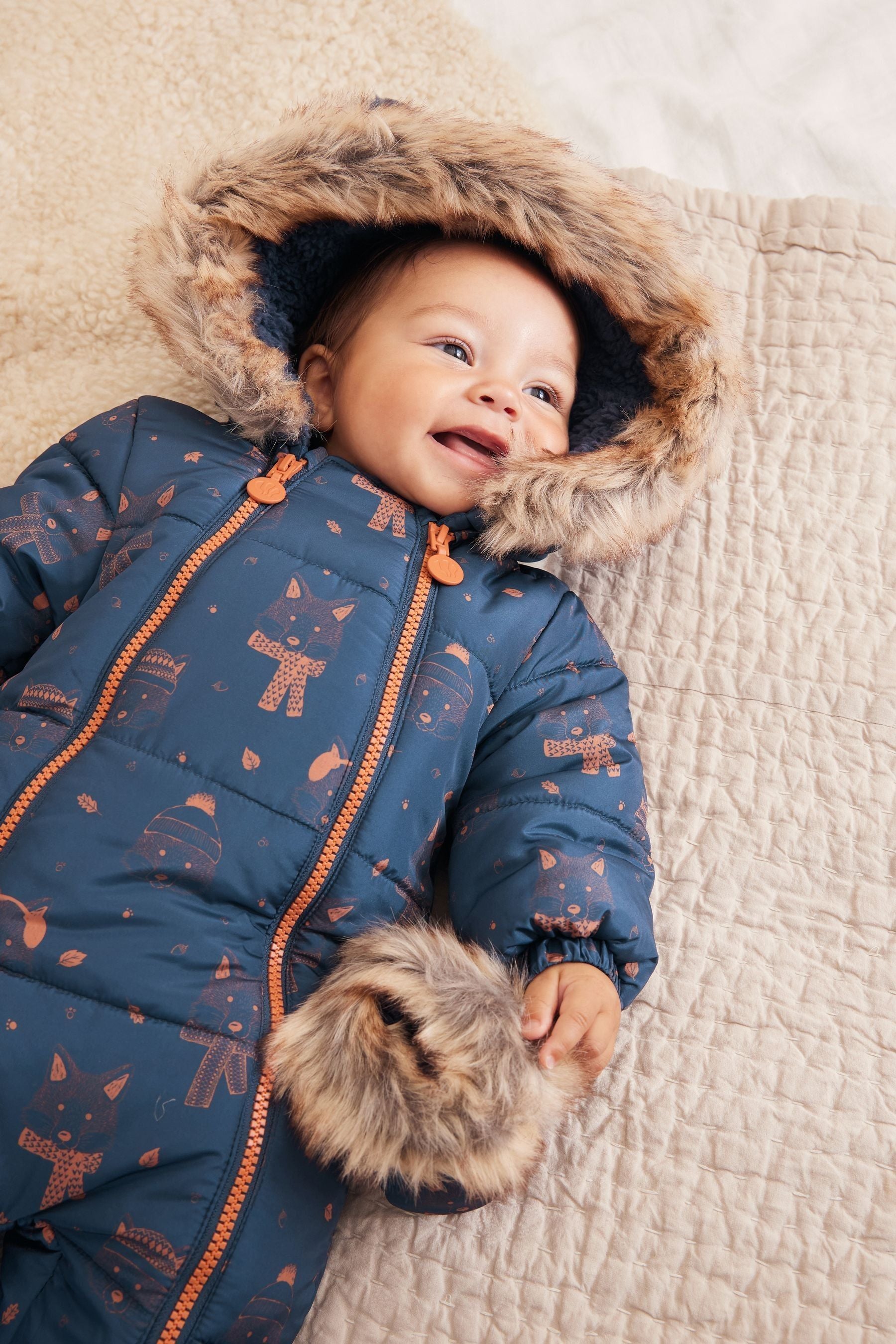 Navy FatFace Showerproof Snowsuit